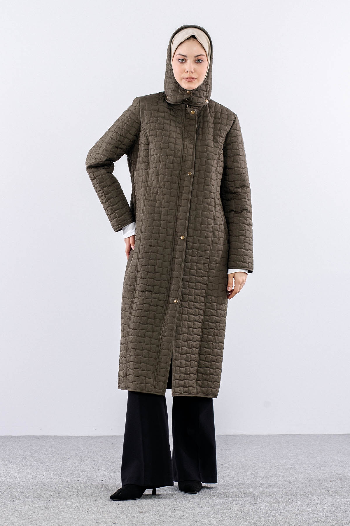 1030 Kapitone Kap 44-50 Ici Tuylu - Haki - 2