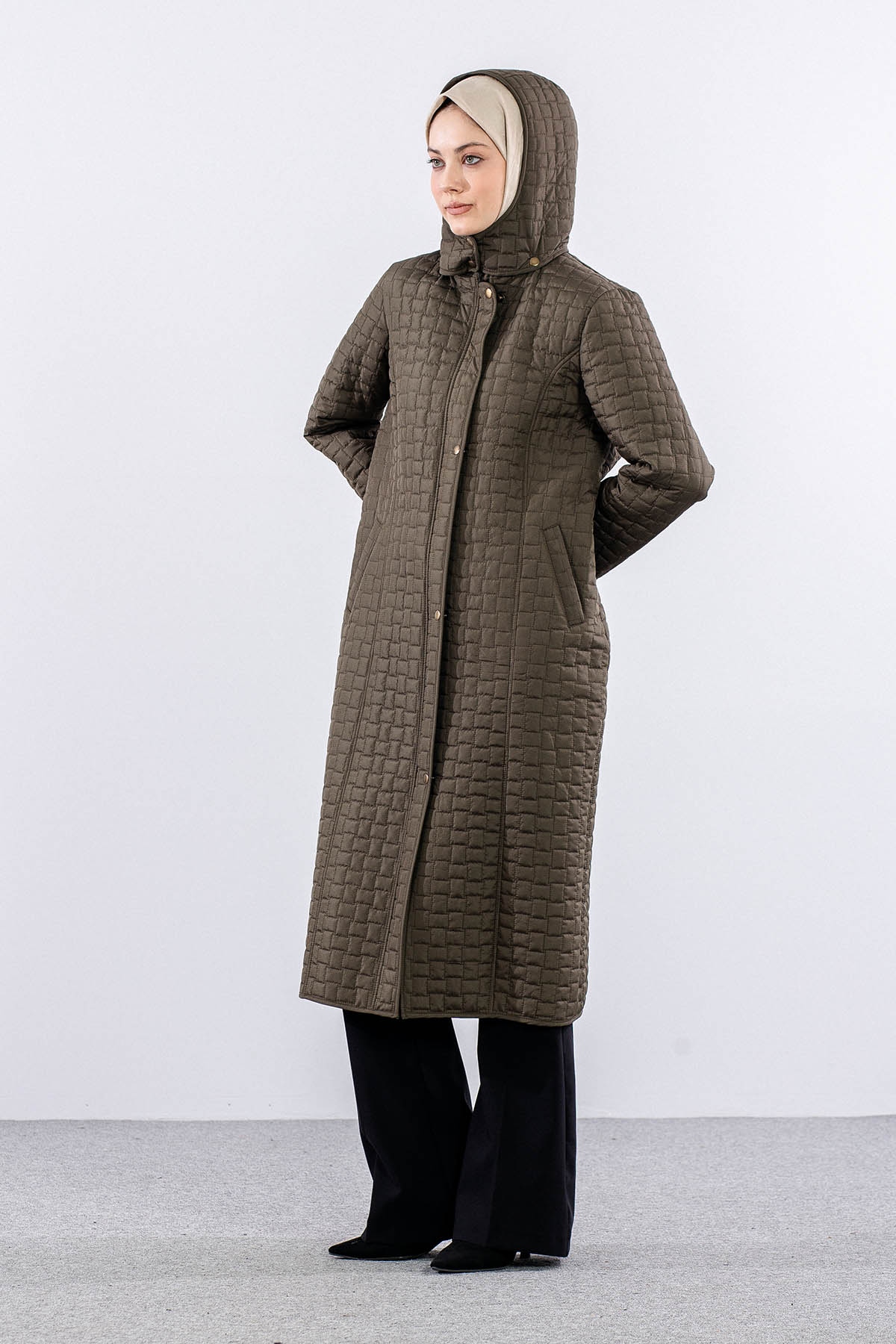 1030 Kapitone Kap 44-50 Ici Tuylu - Haki - 3