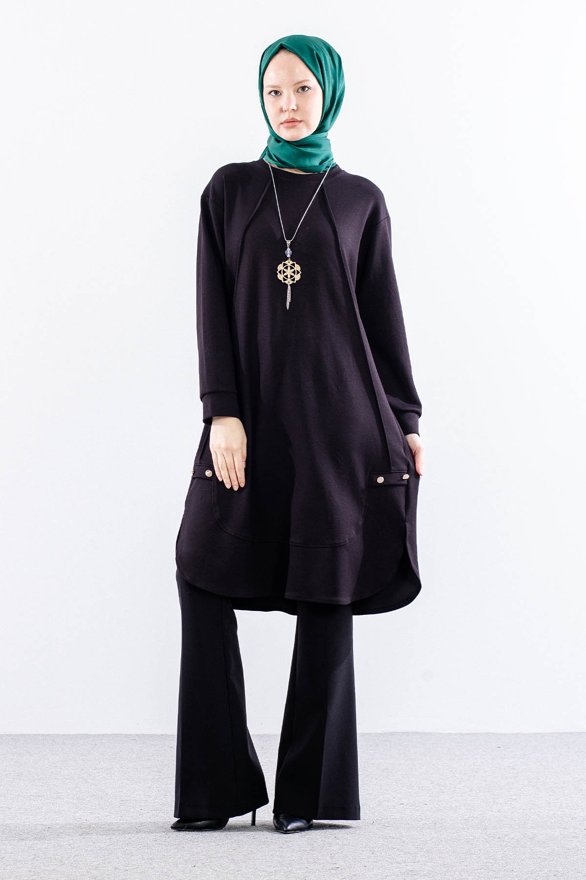 10906-010 Tunik 40-42-44-46 - Siyah - 1