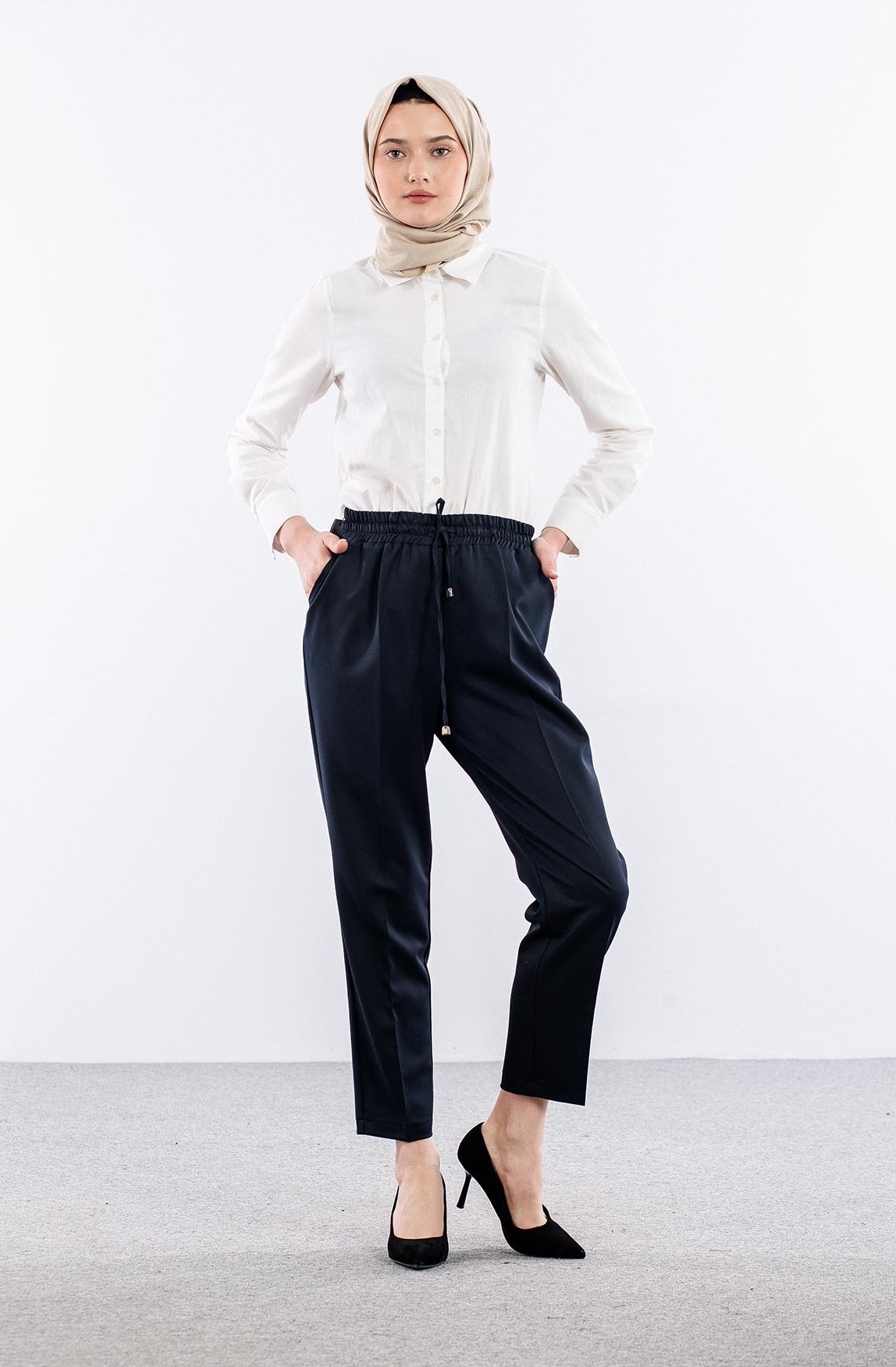 1180 Pantolon 44-54 - Lacivert - 1