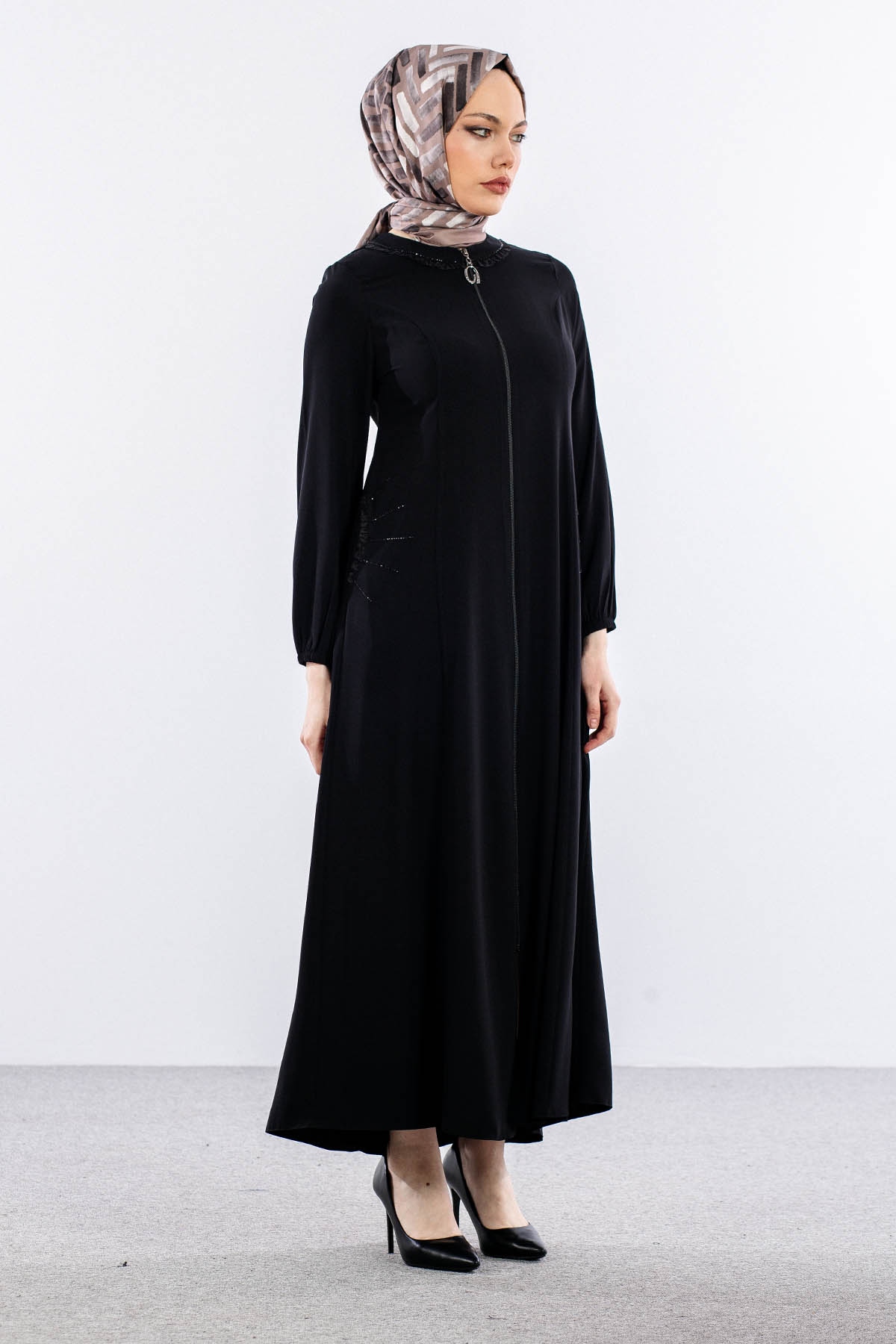 1467 Si̇mge Panama Ferace 40-50 - Siyah - 2