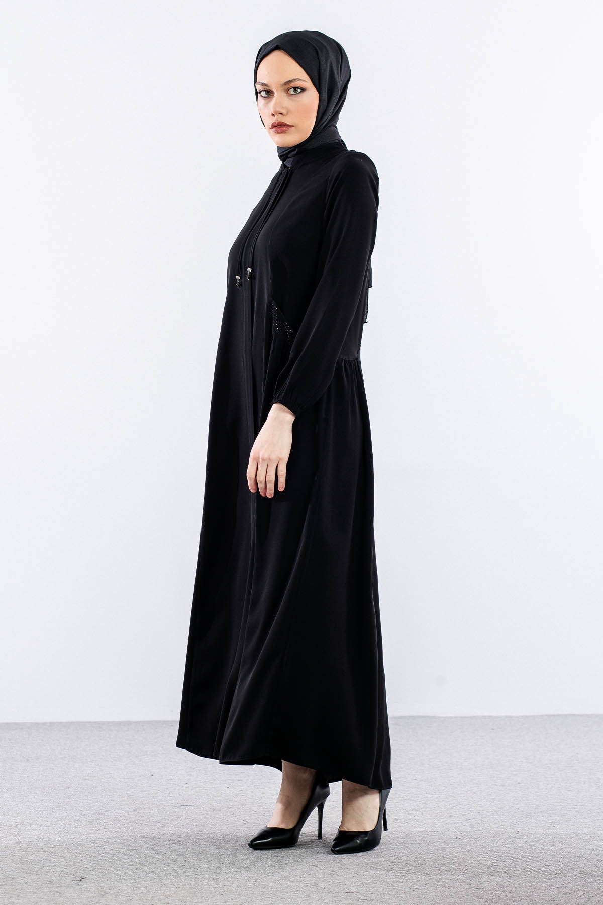 1503 Ruya Panama Ferace 42-52 - Siyah - 2