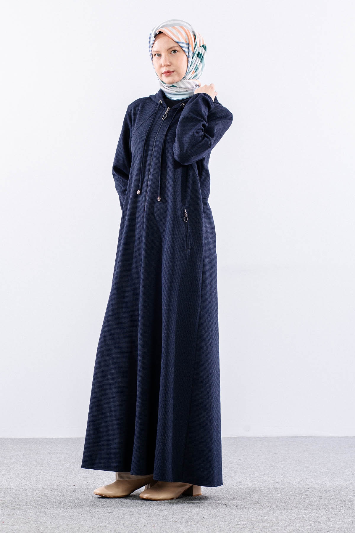 1597 Ferace 44-54 Nur Luna Kis Kumas - Lacivert - 2