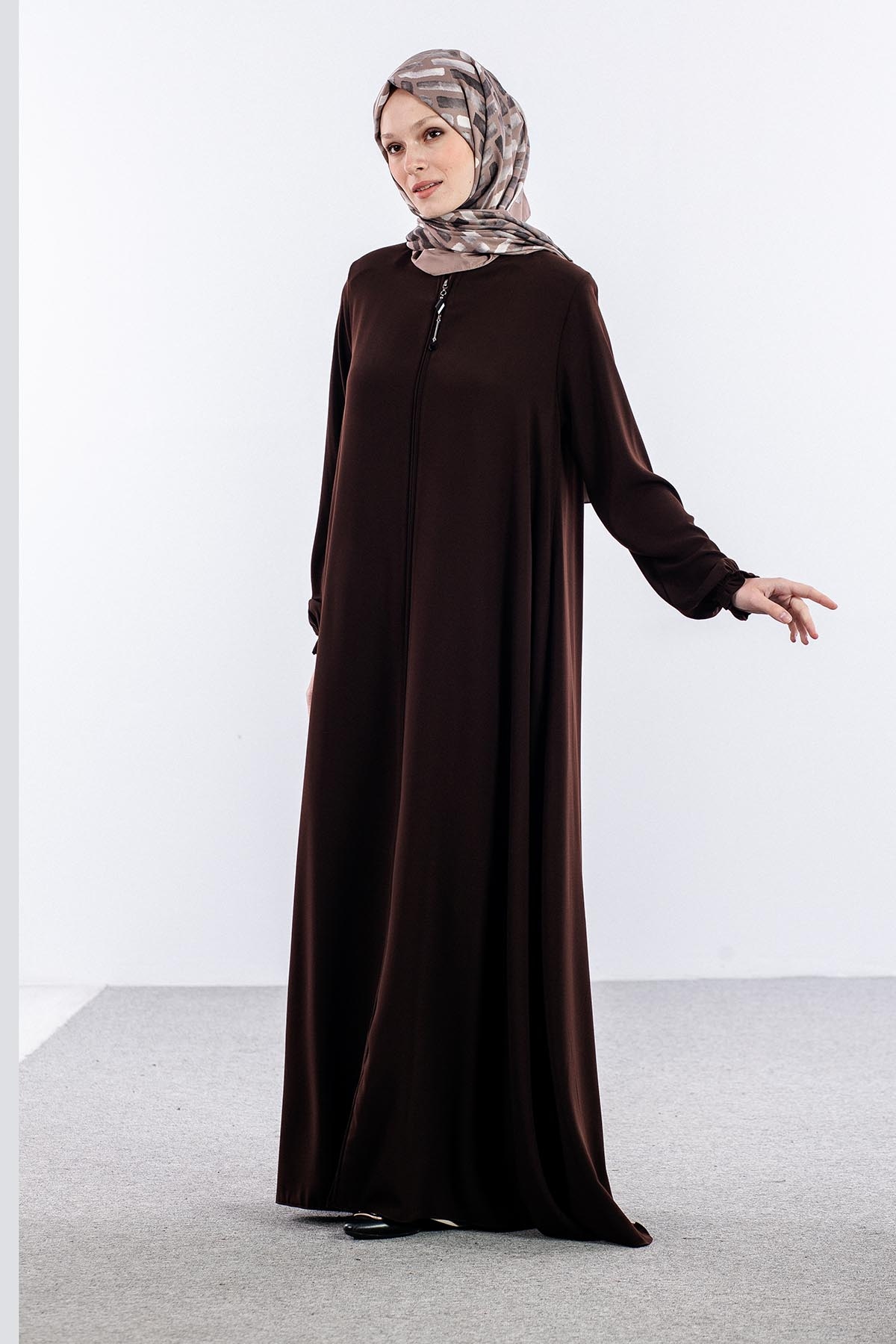 19031 Ferace 38-50 Rabia Krep - Kahve - 1
