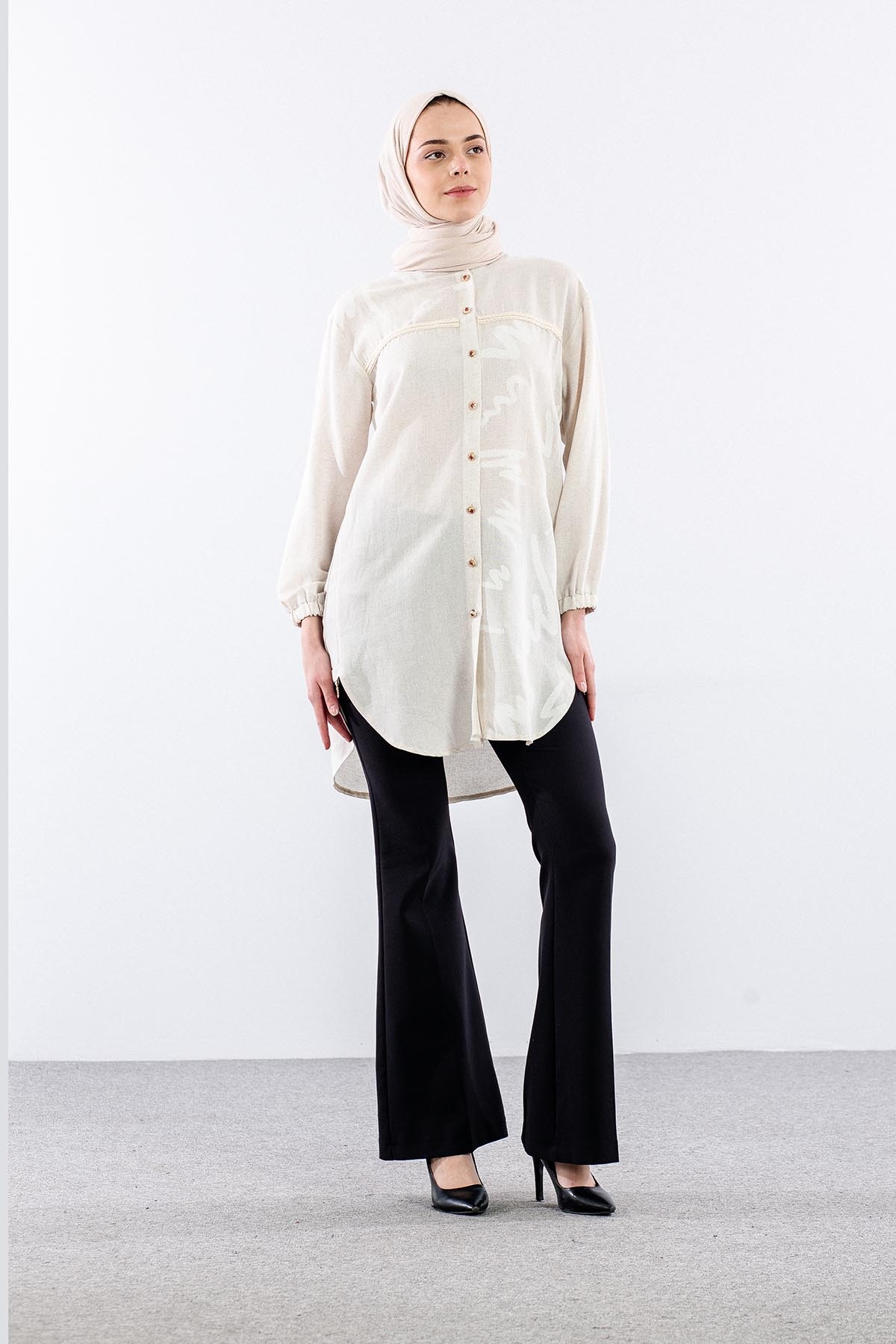 2020 Tunik M-l-xl-2xl Keten - Bej - 2