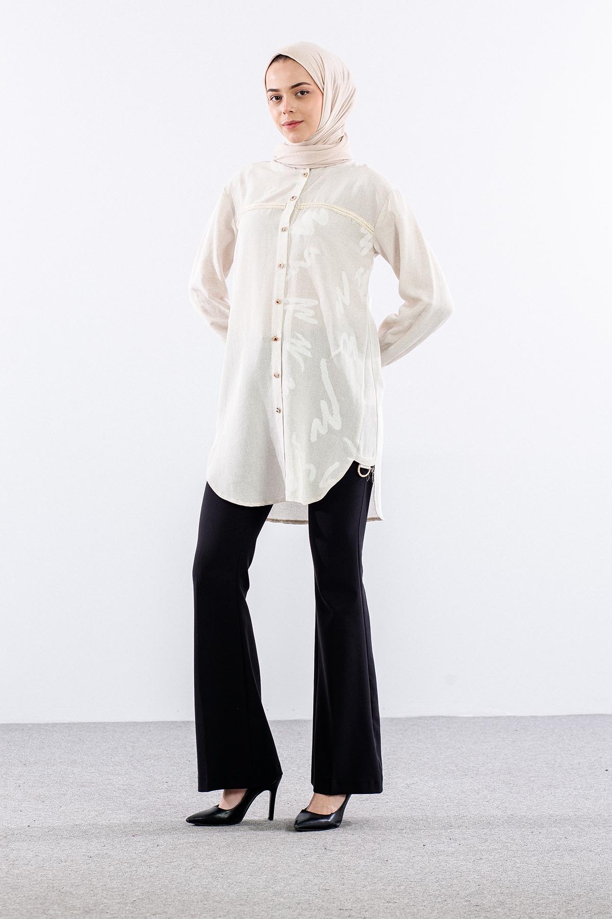 2020 Tunik M-l-xl-2xl Keten - Bej - 3