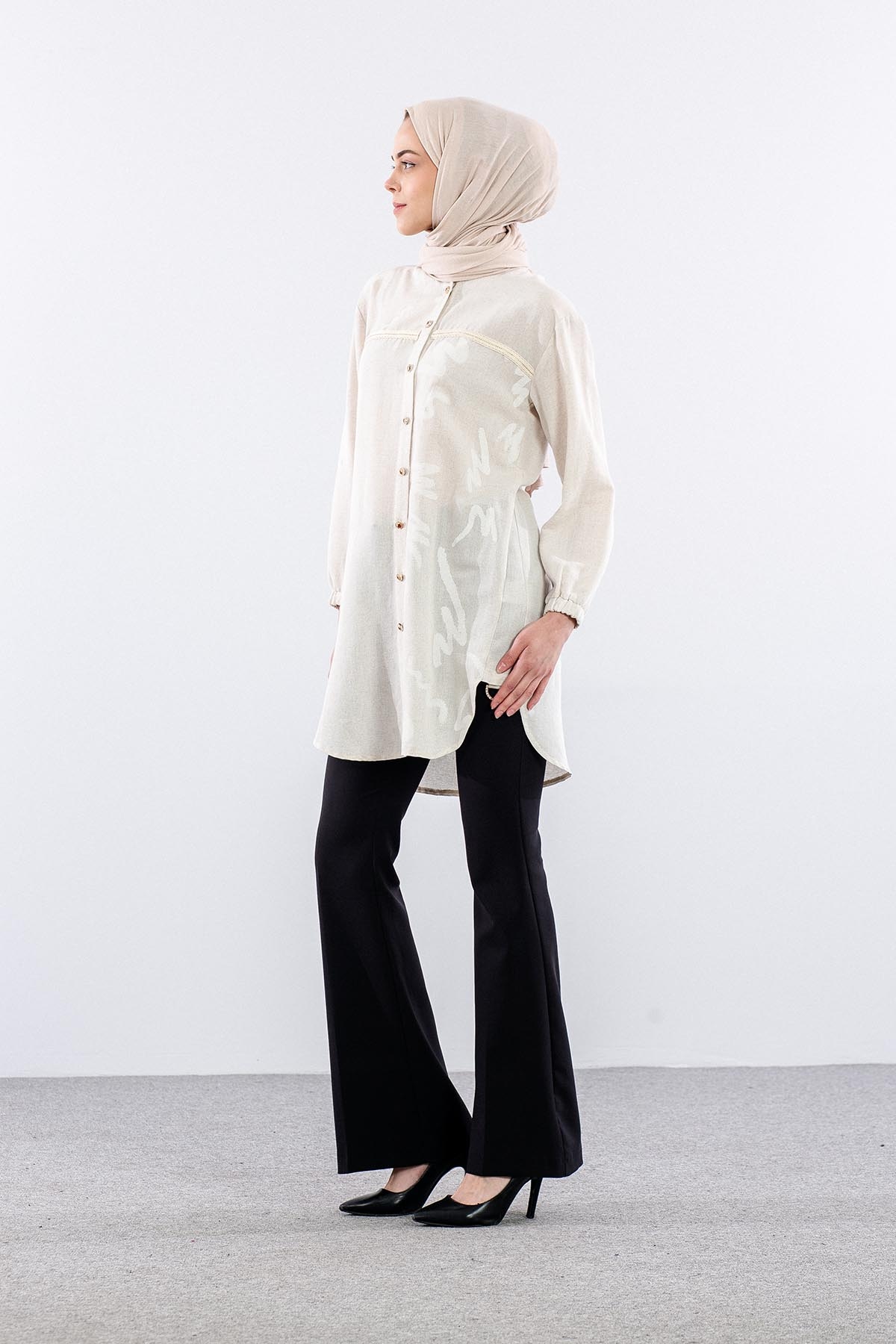2020 Tunik M-l-xl-2xl Keten - Bej - 4