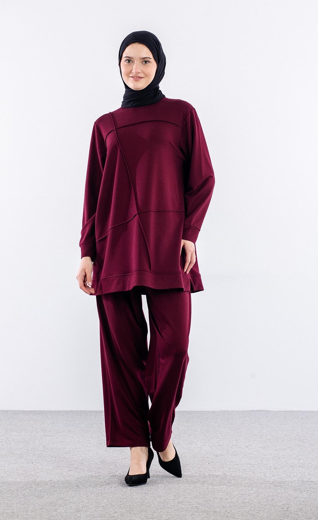 2083 Takim 44-50 Cima Detay - Bordo - 1