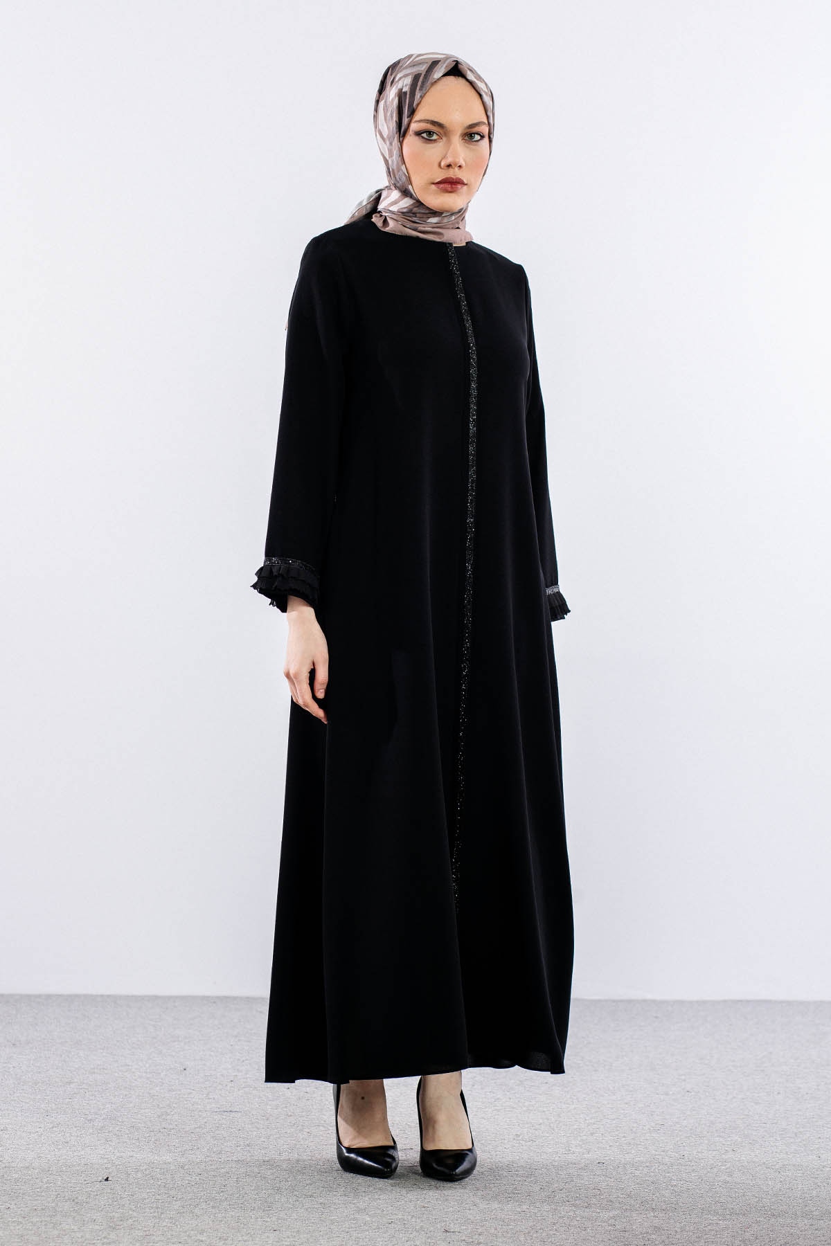 2135 Ferace 44-54 Kol Tas Sifon Detay - Siyah - 1