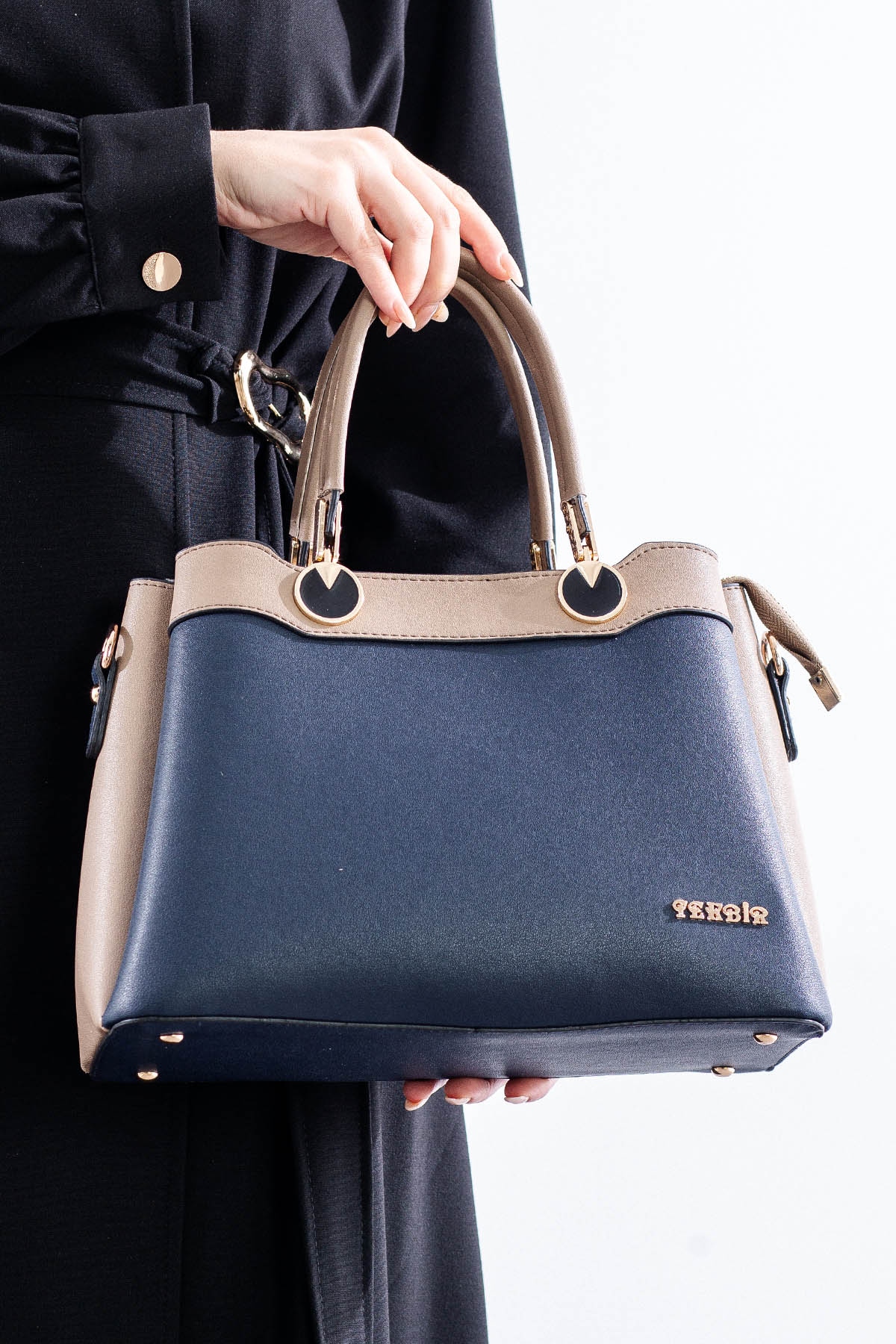 21666 şik Bayan çanta - Lacivert - 1