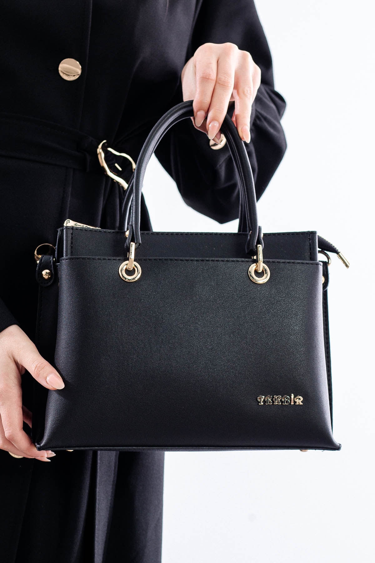 21701 şik Bayan çanta - Siyah - 1