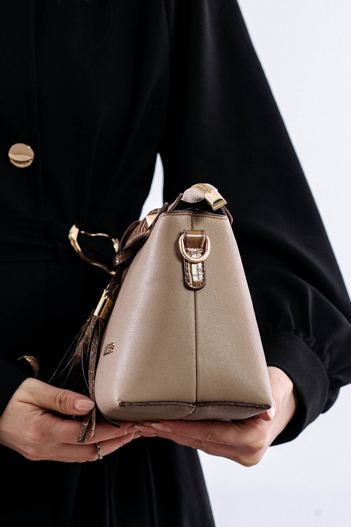 21794 şik Bayan çanta - K_bej - 2