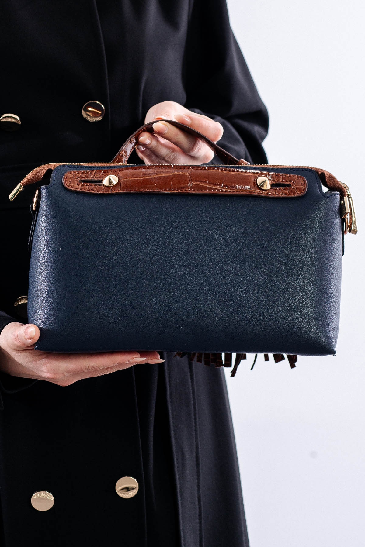 21794 şik Bayan çanta - Lacivert - 3