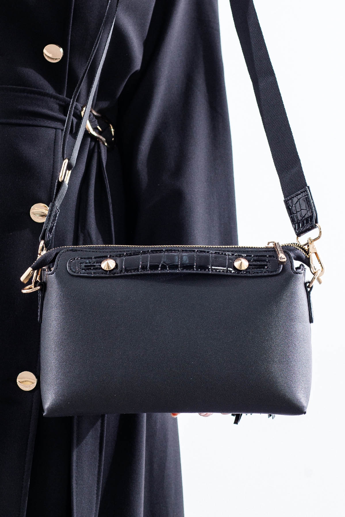 21794 şik Bayan çanta - Siyah - 1