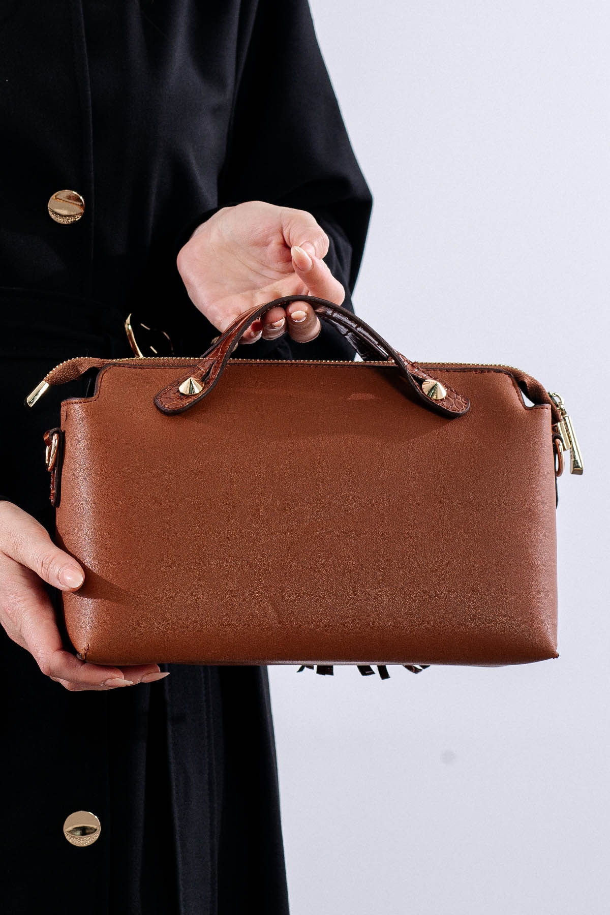 21794 şik Bayan çanta - Taba - 3