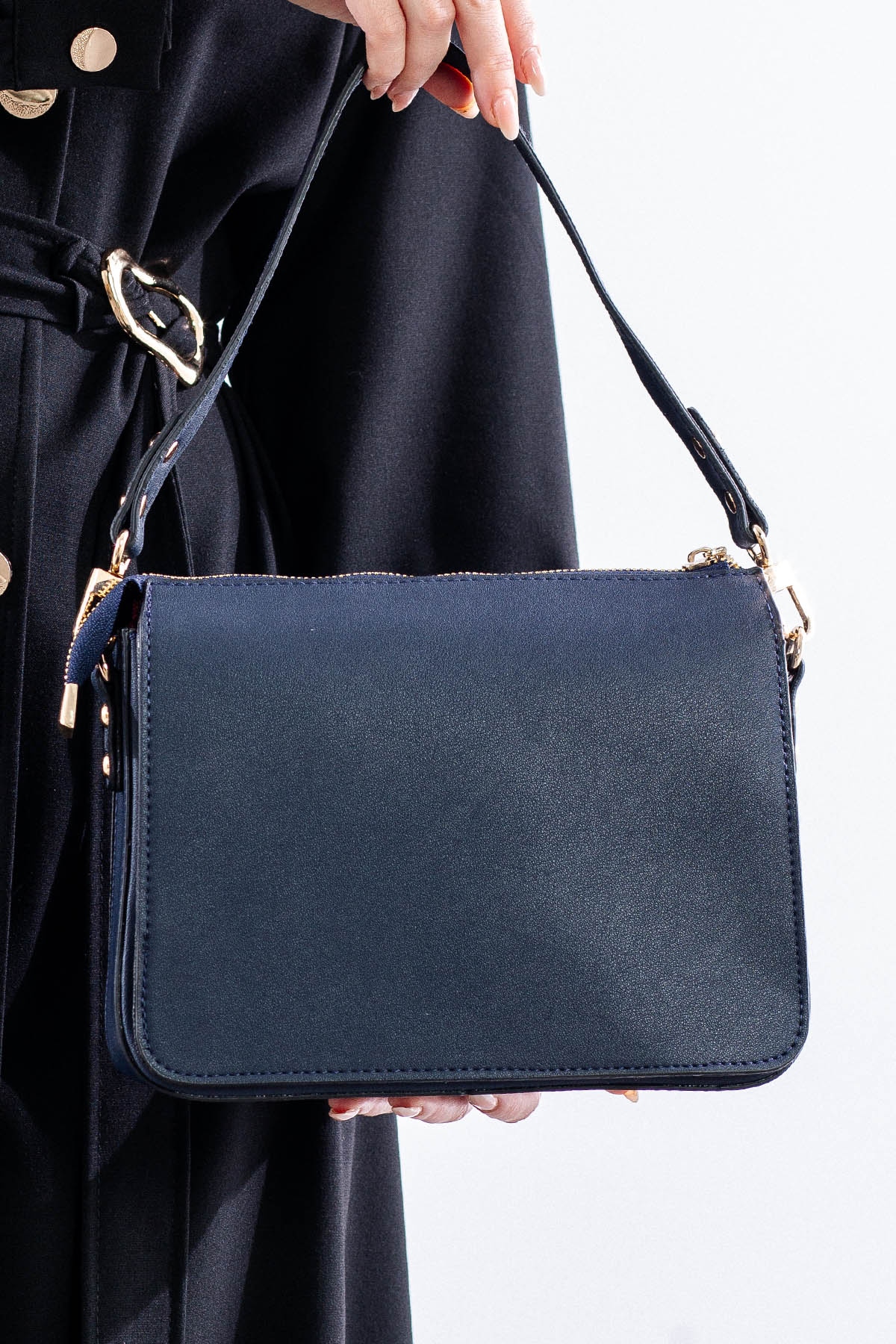 21796 şik Bayan çanta - Lacivert - 1
