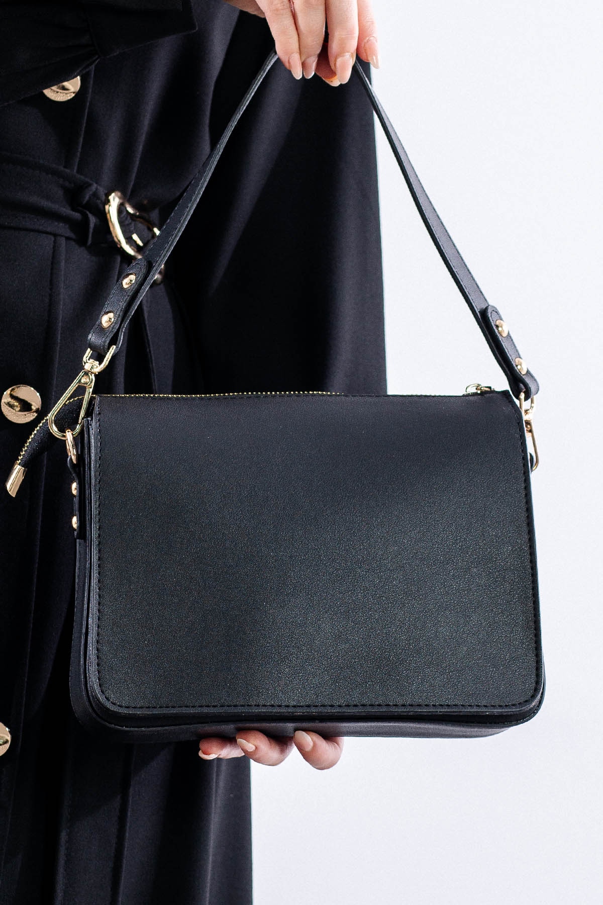 21796 şik Bayan çanta - Siyah - 1