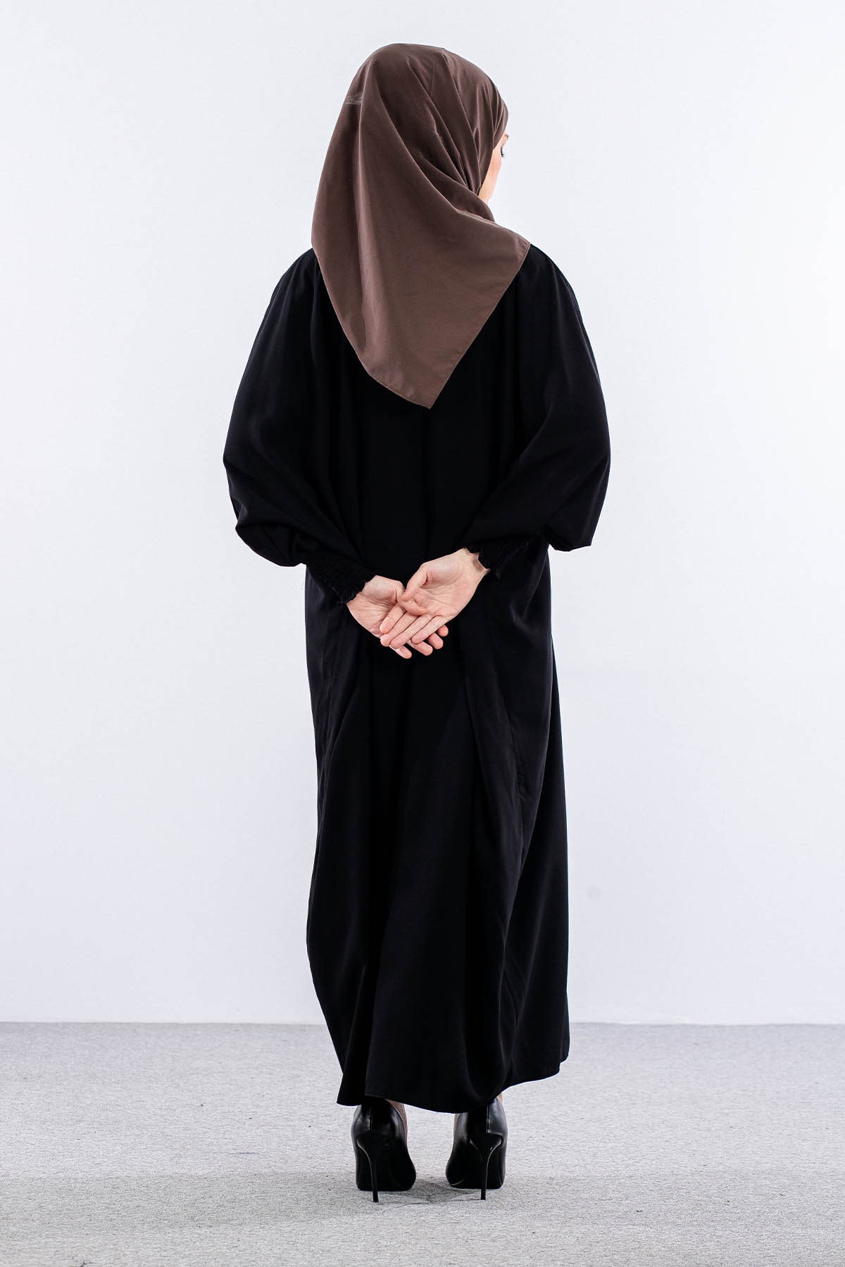 2245 Ferace Tek Medine Ipegi Yarasa Kol - Siyah - 4