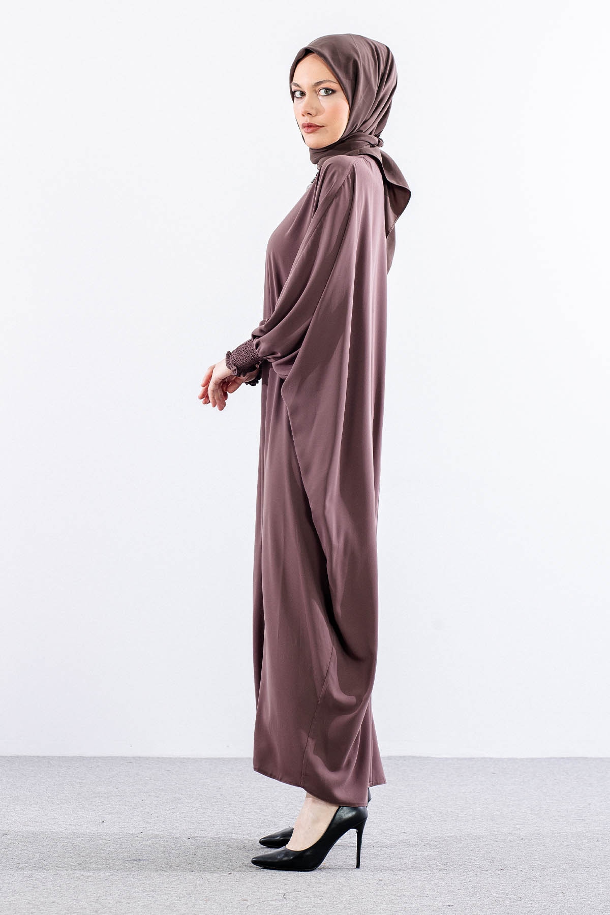 2245 Ferace Tek Medine Ipegi Yarasa Kol - Vizon - 3