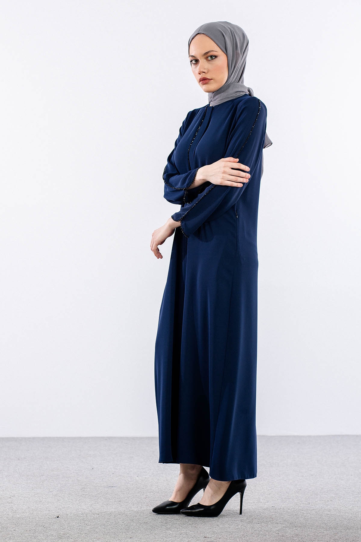 2302 Ferace 42-52 Boncuk Isli - Lacivert - 3