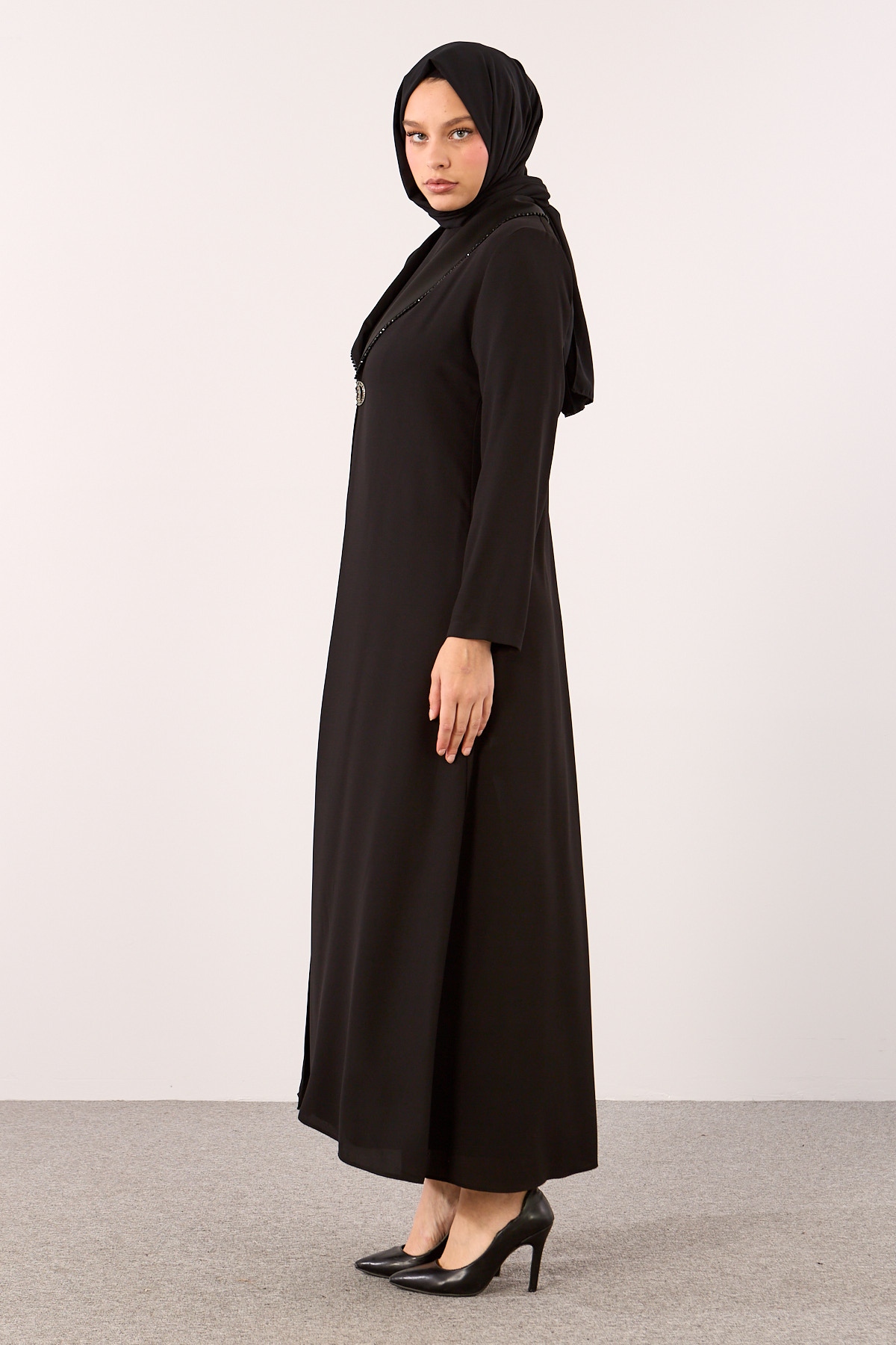 2331 2li̇ şik Kaftan 42-54 - Siyah - 3