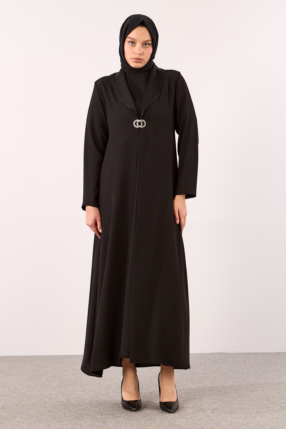 2331 2li̇ şik Kaftan 42-54 - Siyah - 6