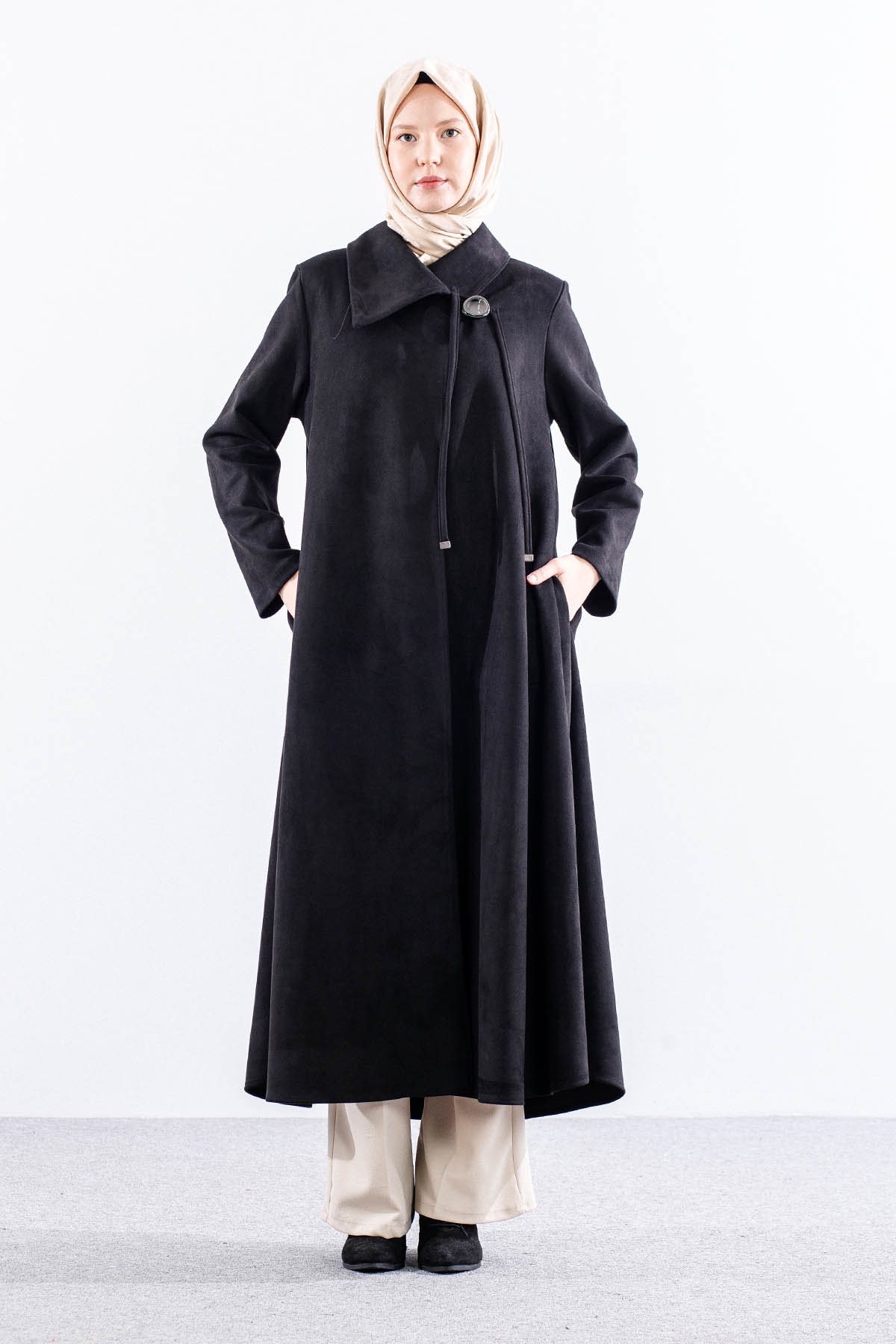 2535 Kaban 38-48 Suet Kumas - Siyah - 1