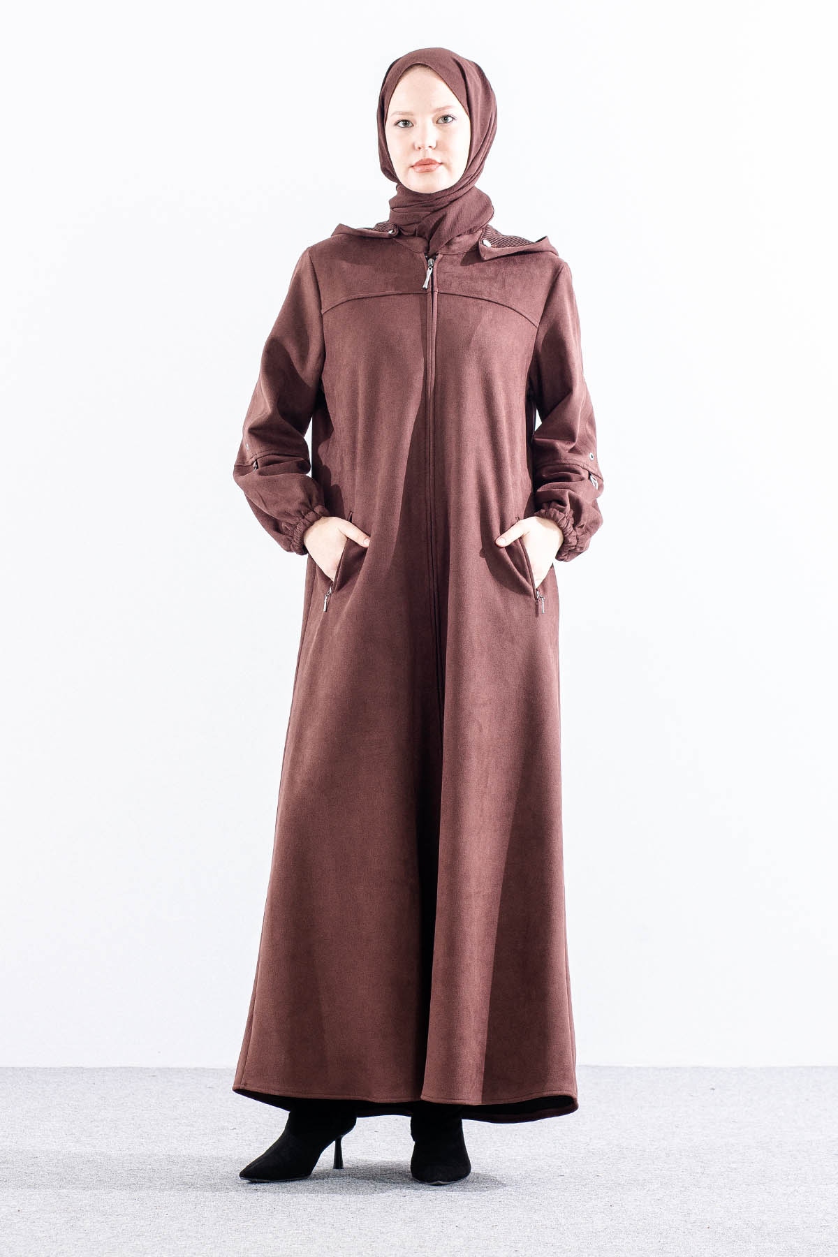 2543 Suet Pardesü 42-52 (690 Model) - Kahve - 1