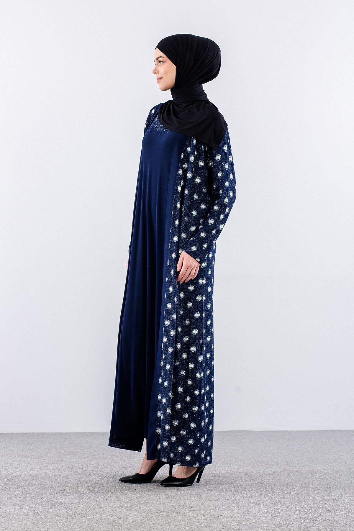 2559 2li̇ Bayan Elbise L-xl-xxl-3xl - Lacivert - 2