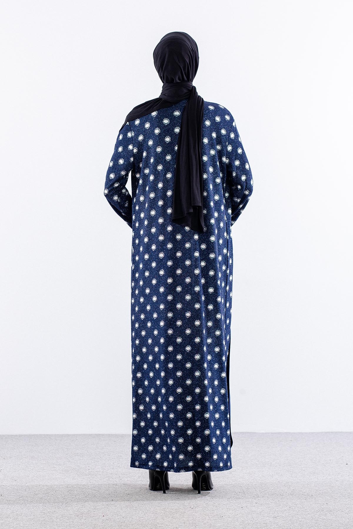 2559 2li̇ Bayan Elbise L-xl-xxl-3xl - Lacivert - 4