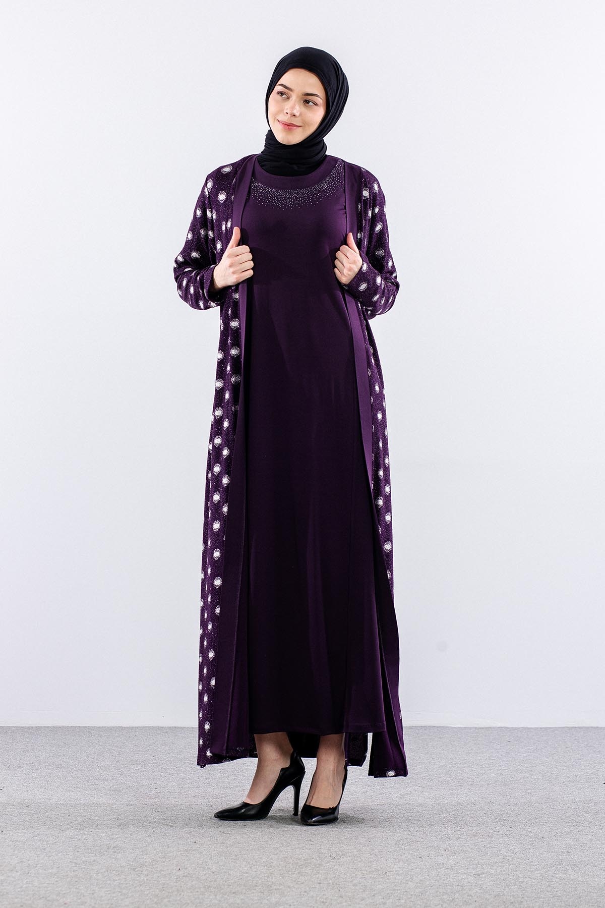 2559 2li̇ Bayan Elbise L-xl-xxl-3xl - Murdum - 1