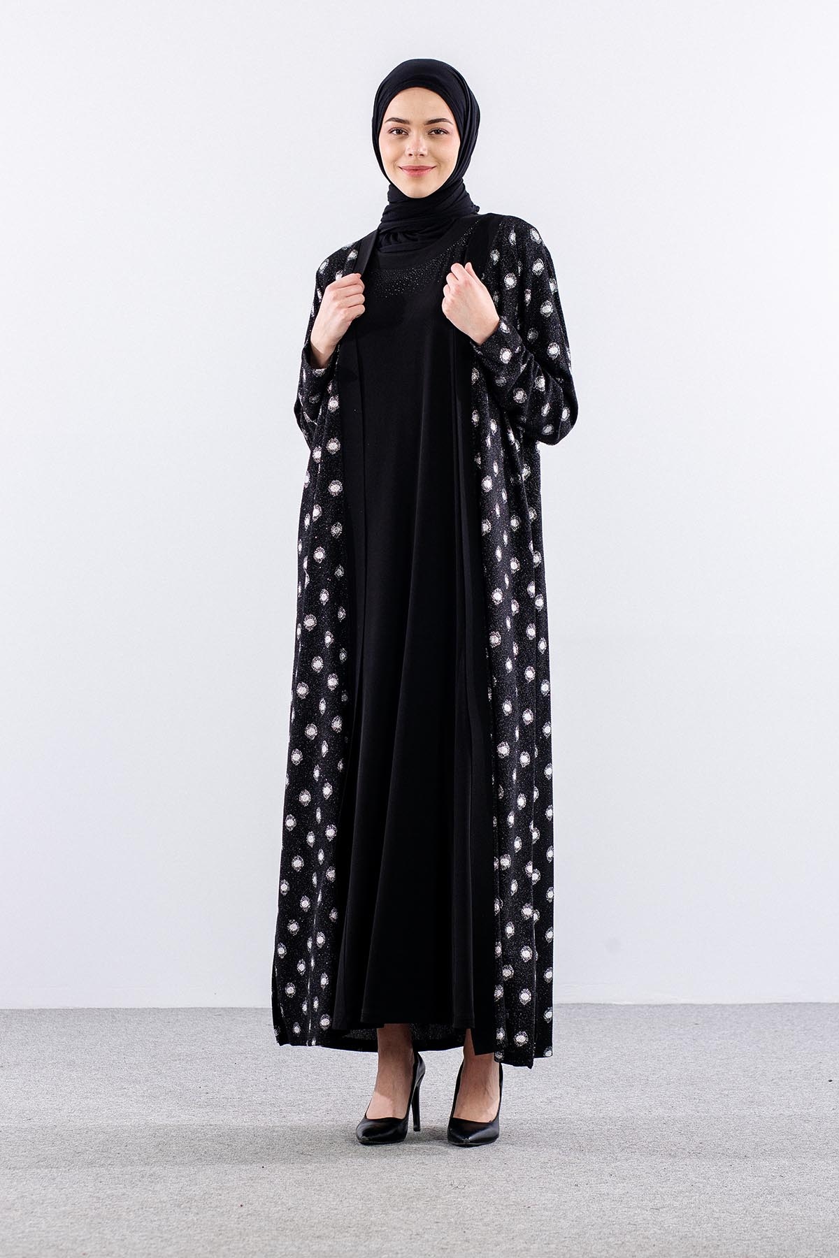 2559 2li̇ Bayan Elbise L-xl-xxl-3xl - Siyah - 2