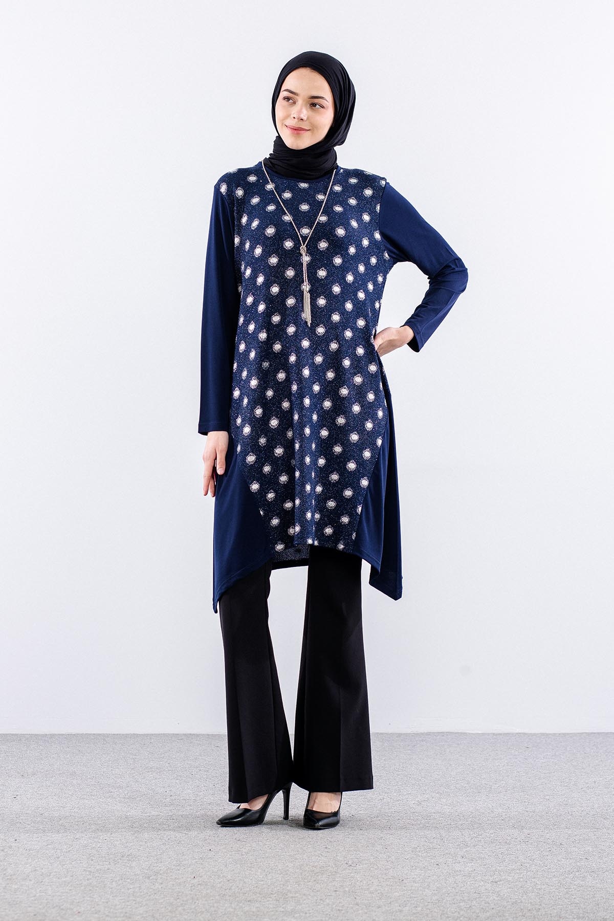 2560 Tuni̇k L-xl-xxl-3xl - Lacivert - 1