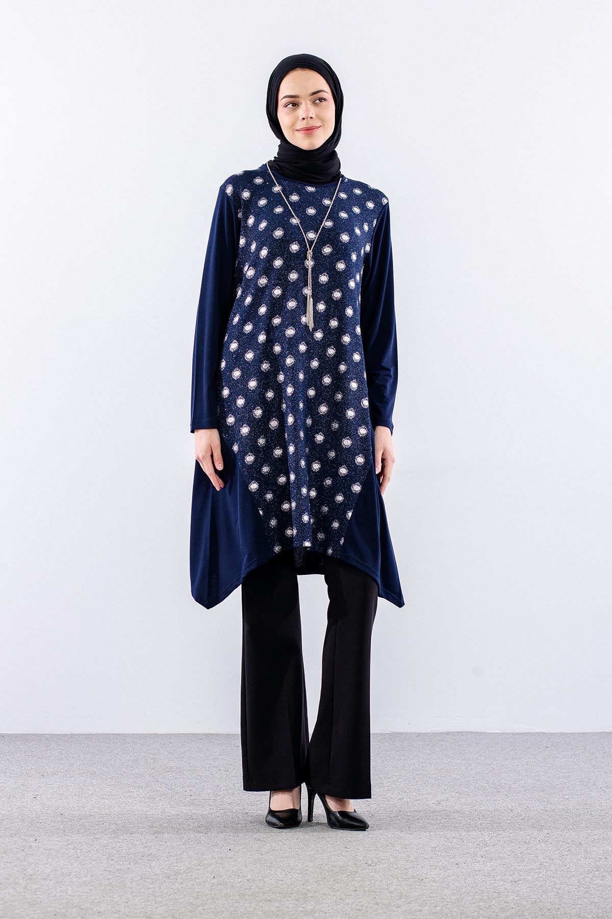 2560 Tuni̇k L-xl-xxl-3xl - Lacivert - 2