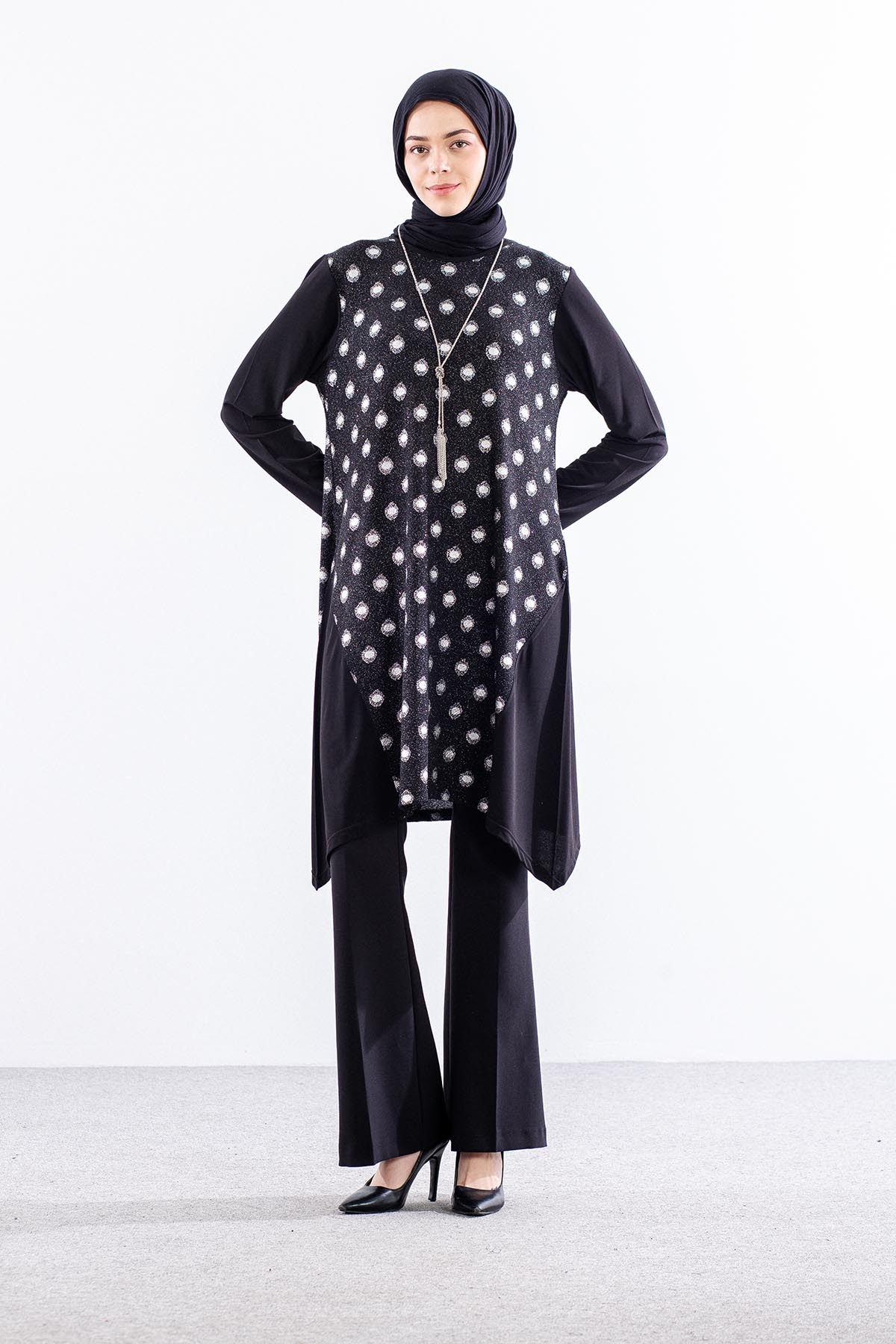 2560 Tuni̇k L-xl-xxl-3xl - Siyah - 1