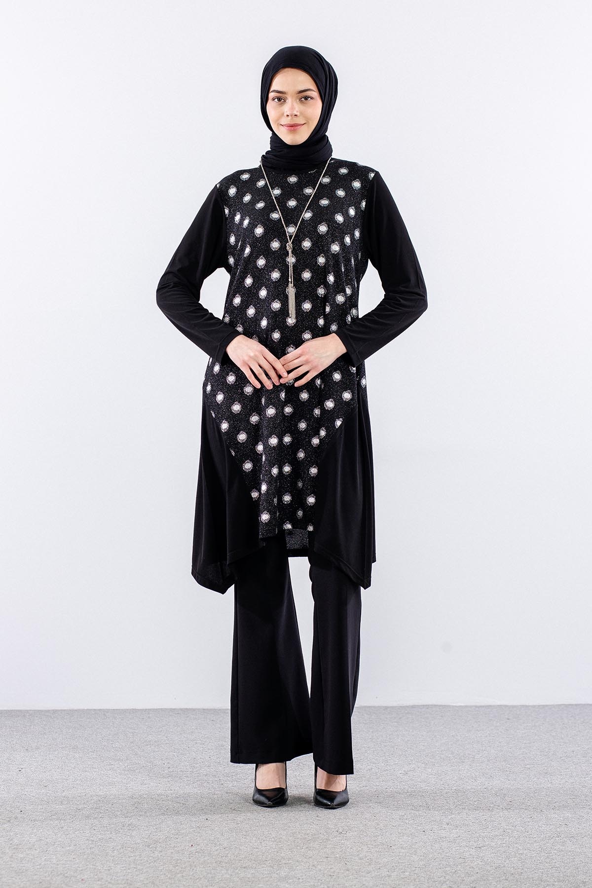 2560 Tuni̇k L-xl-xxl-3xl - Siyah - 2