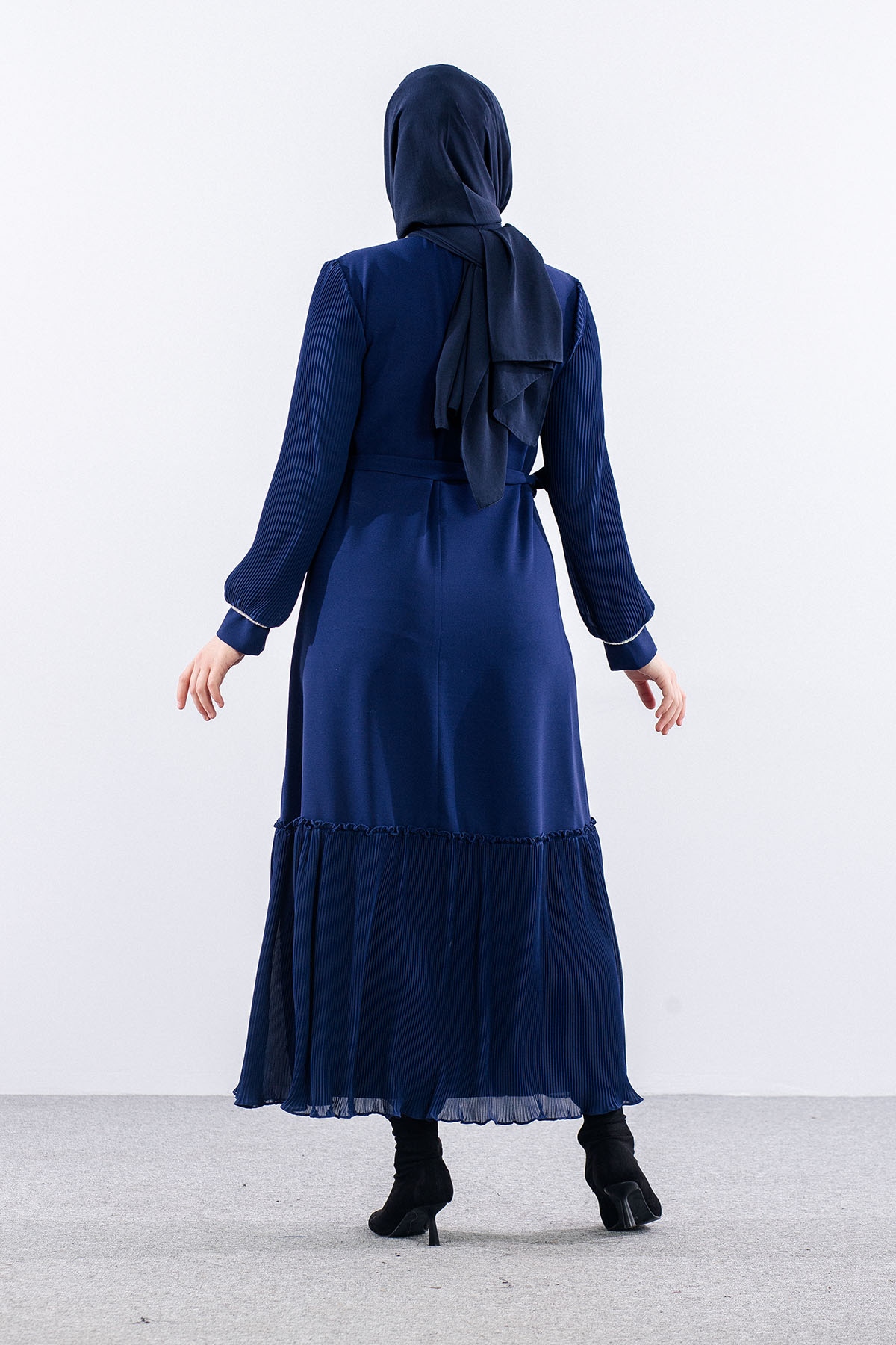 2565 Elbi̇se 42-50 şik Pli̇se - Sax - 4