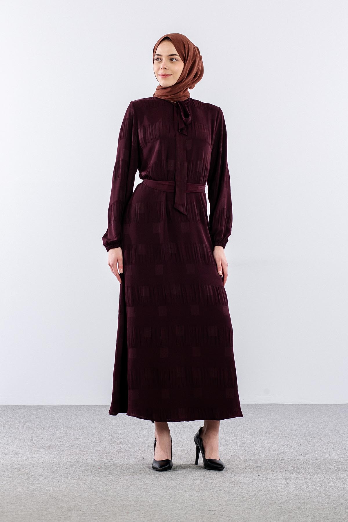 2591 Elbi̇se 40-48 Kare Sfn - Bordo - 1