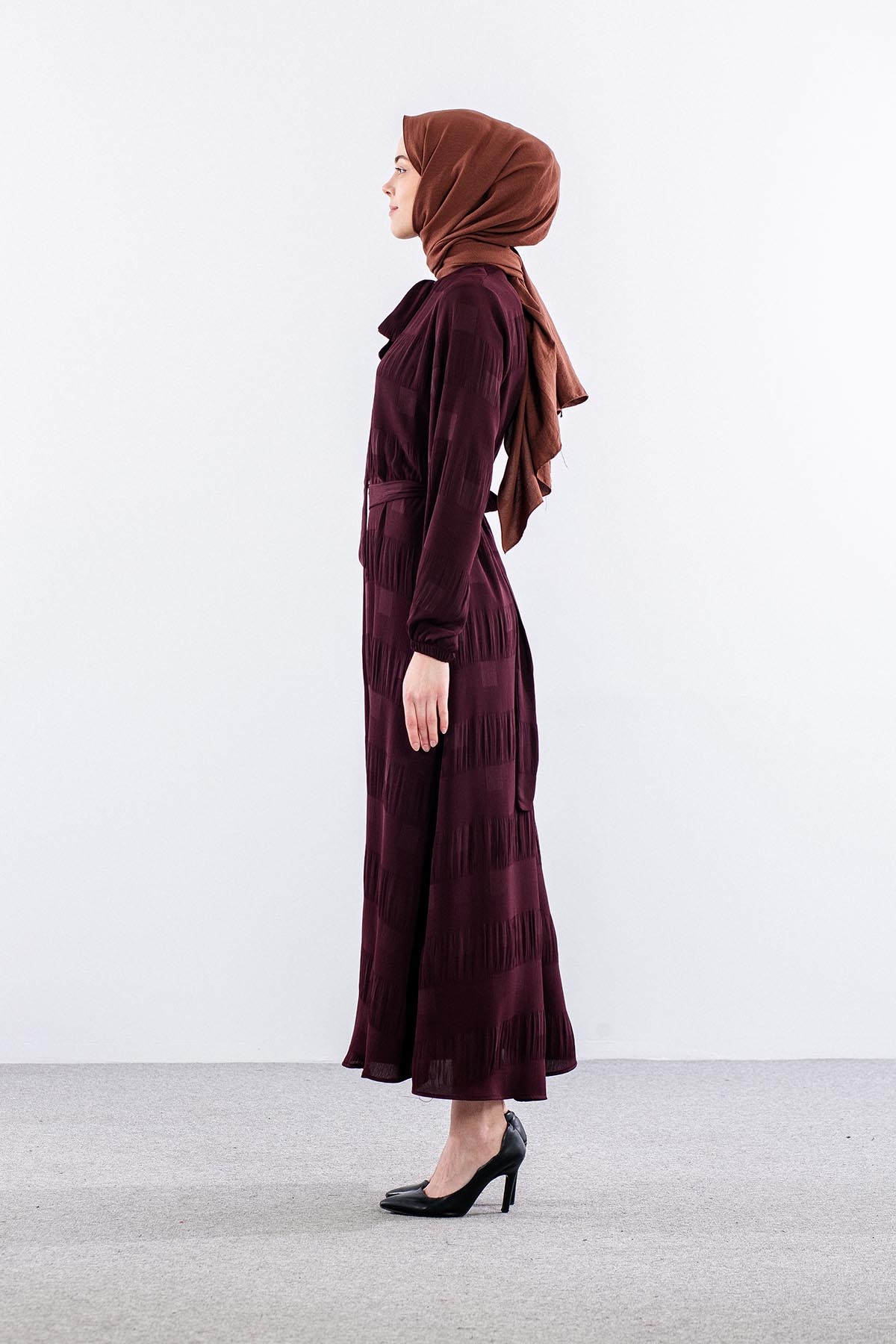 2591 Elbi̇se 40-48 Kare Sfn - Bordo - 4