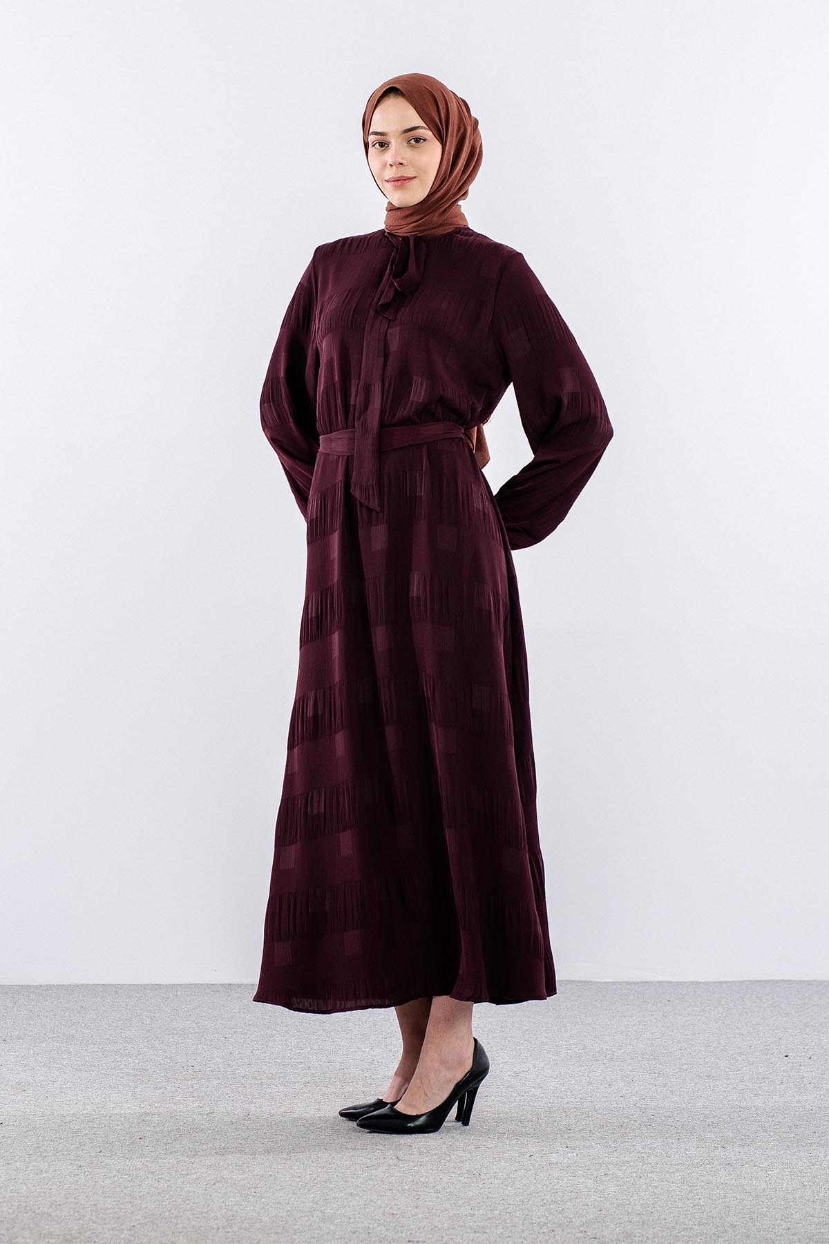 2591 Elbi̇se 40-48 Kare Sfn - Bordo - 5