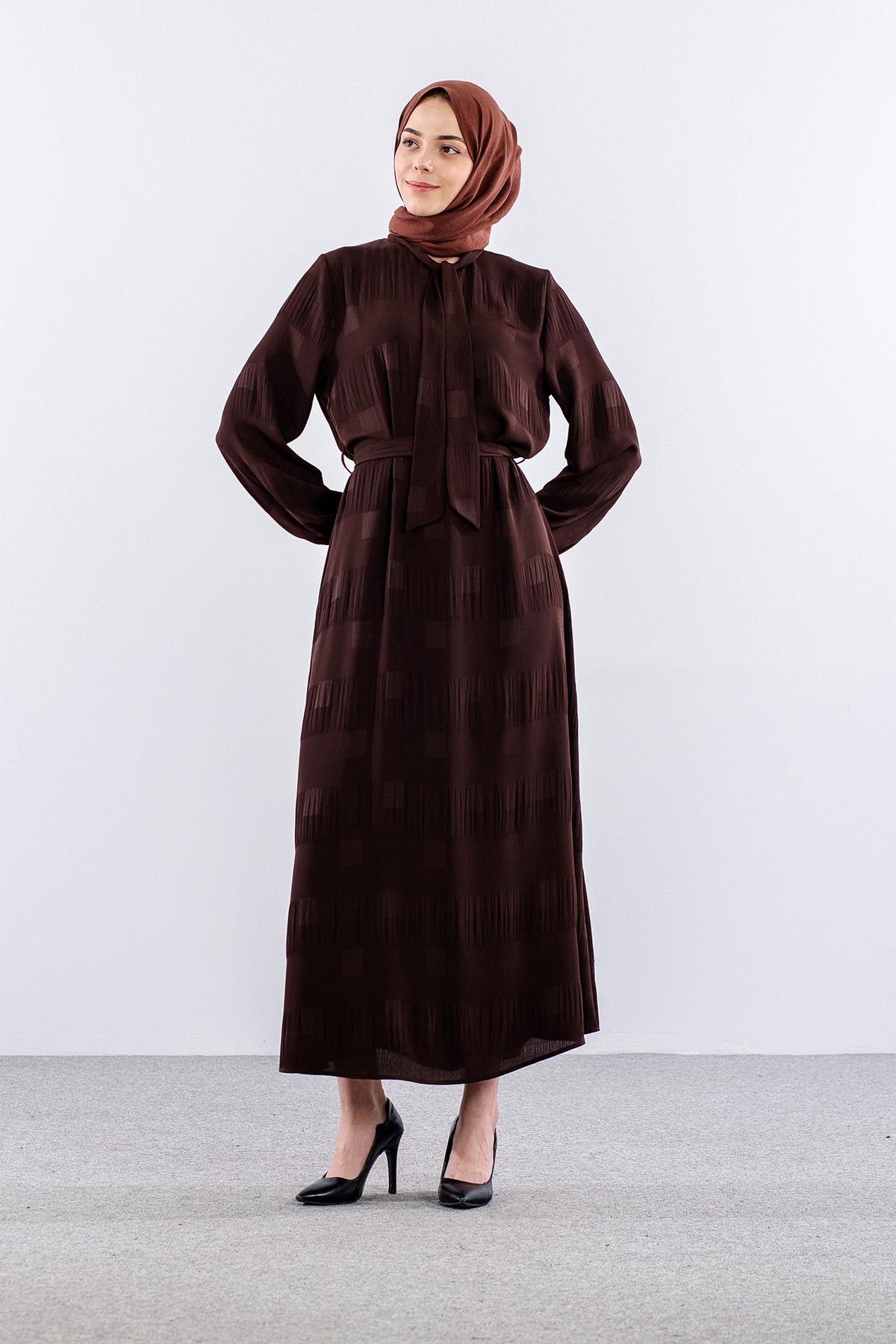 2591 Elbi̇se 40-48 Kare Sfn - Kahve - 1