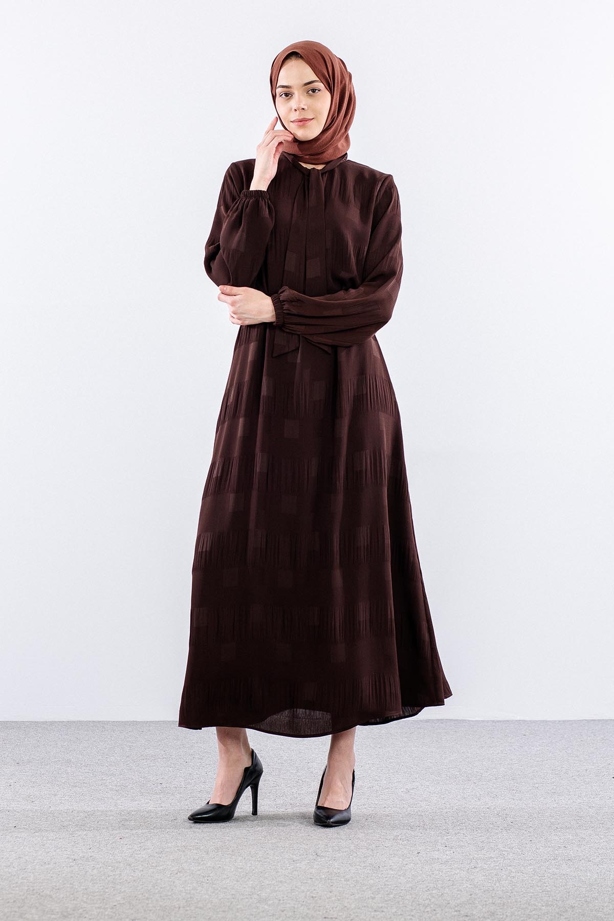 2591 Elbi̇se 40-48 Kare Sfn - Kahve - 2