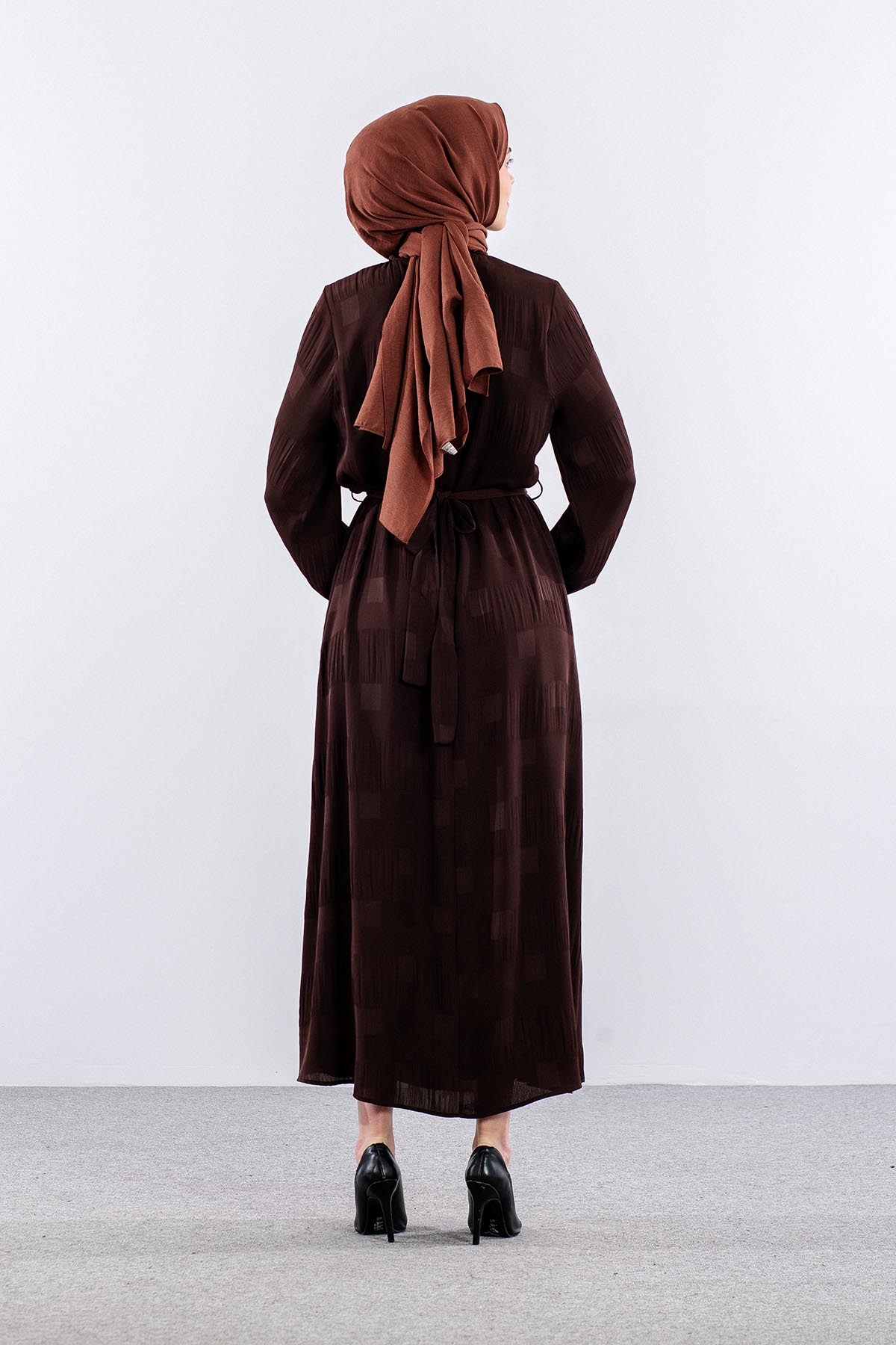 2591 Elbi̇se 40-48 Kare Sfn - Kahve - 4