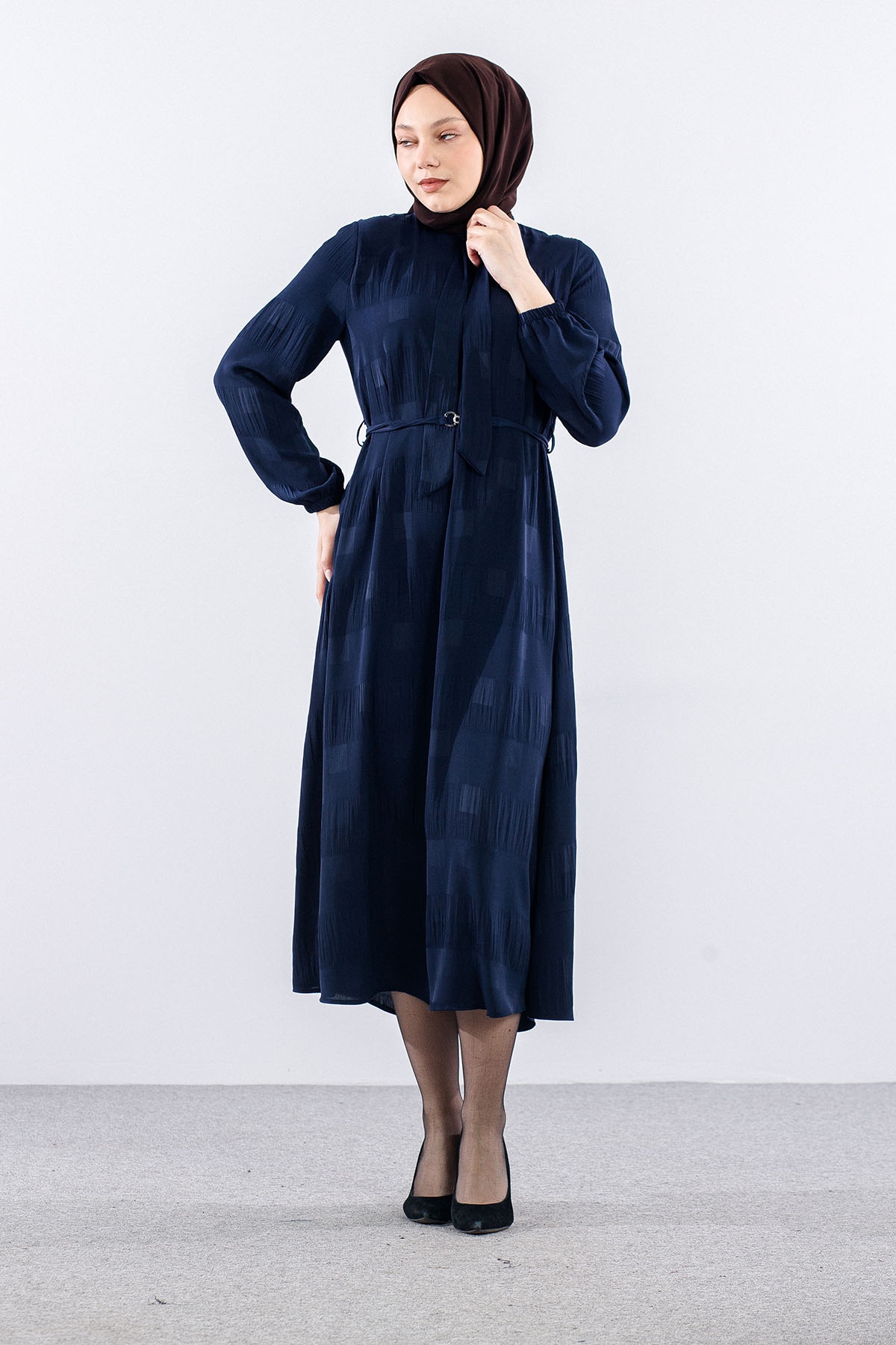 2591 Elbi̇se 40-48 Kare Sfn - Lacivert - 2