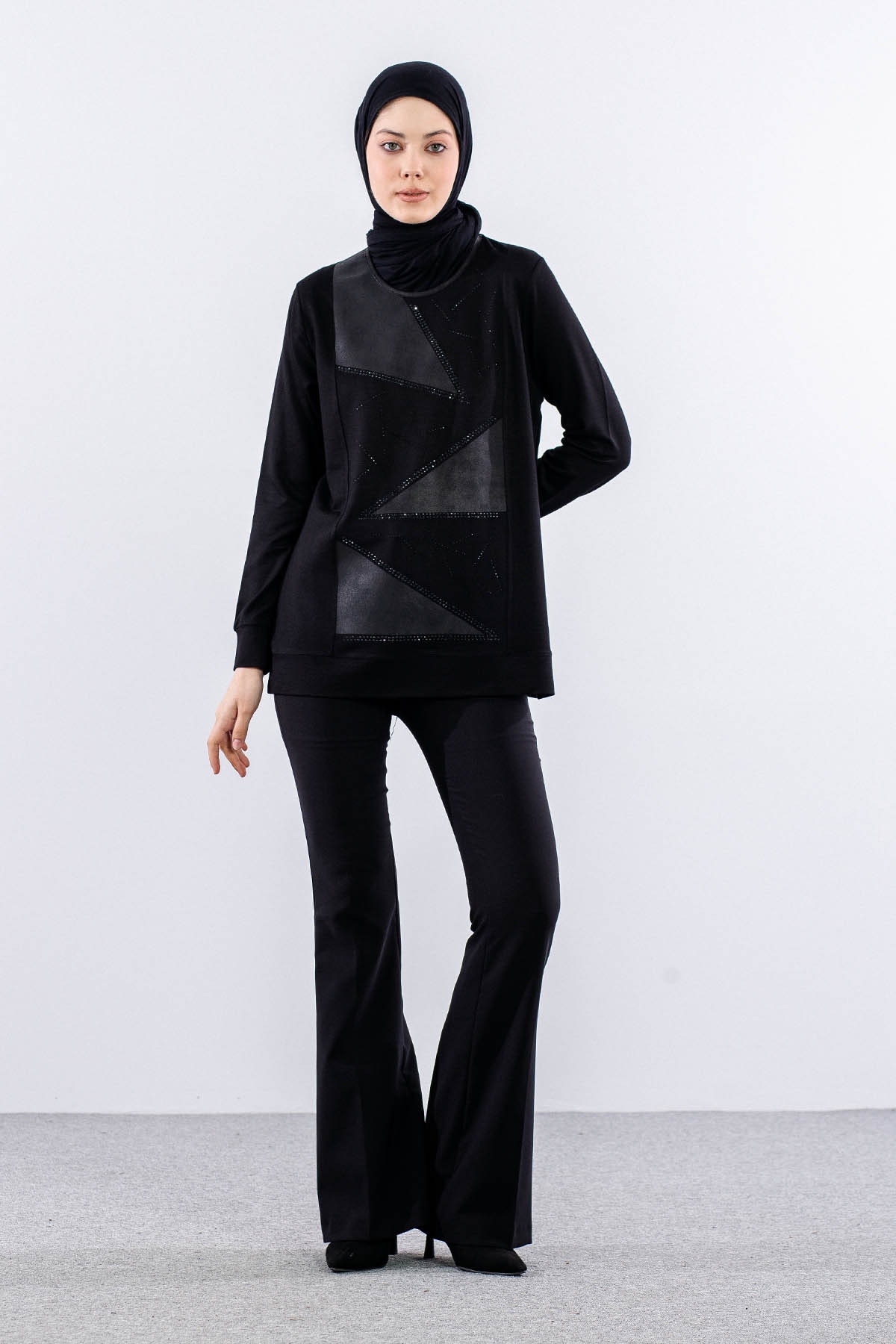 2741 Bluz 42-48 - Siyah - 2