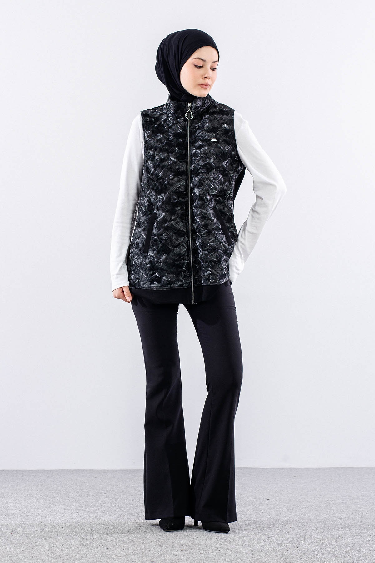 2762 Yelek 44-50 - Siyah - 1