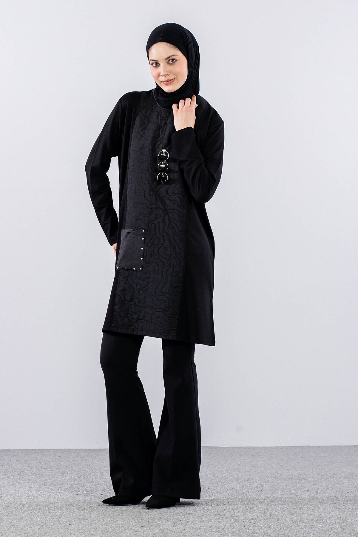 2771 Tuni̇k 44-50 - Siyah - 2