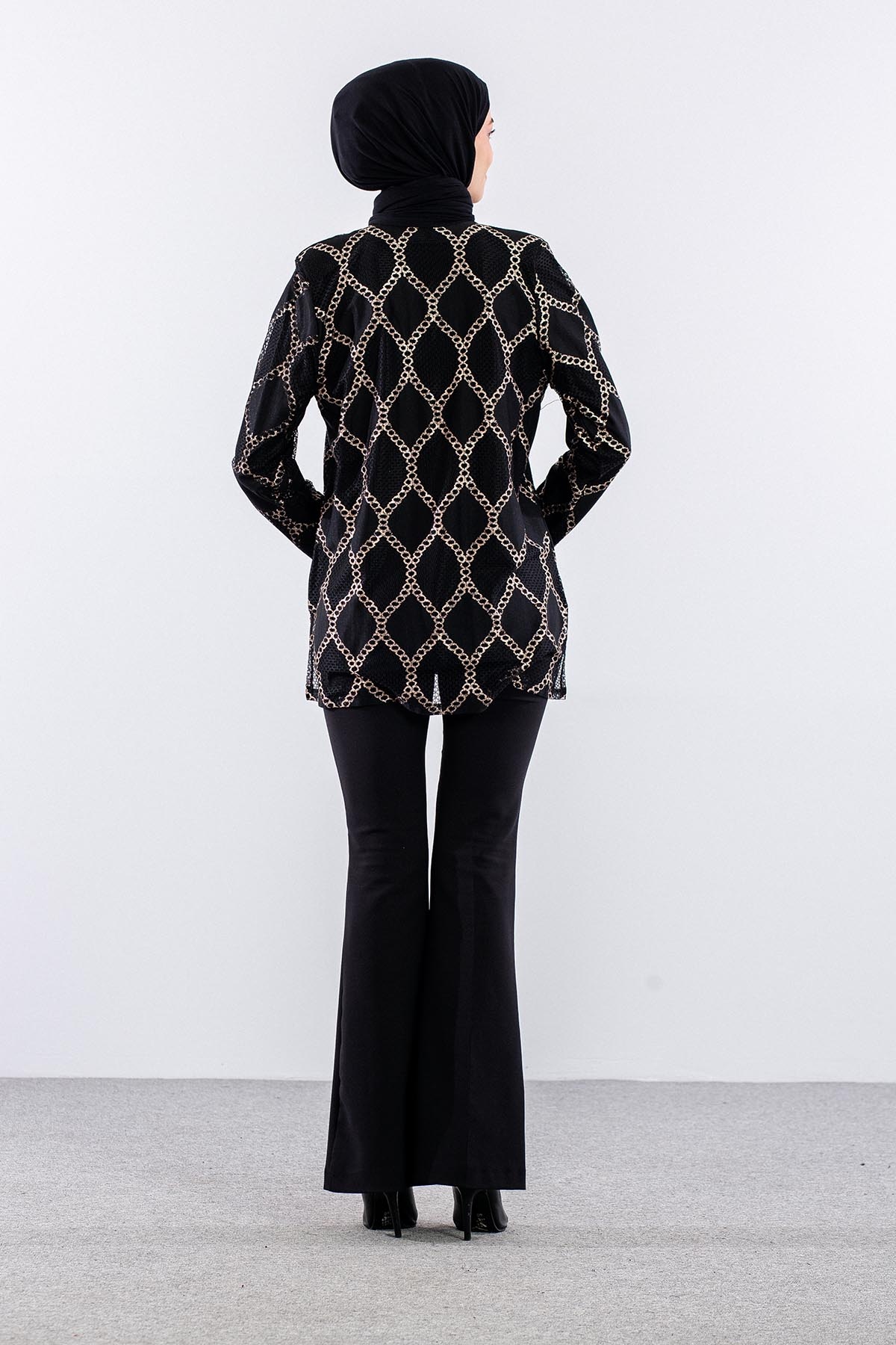 2806 2li̇ Bayan Bluz L-xl-xxl-3xl - Siyah - 5