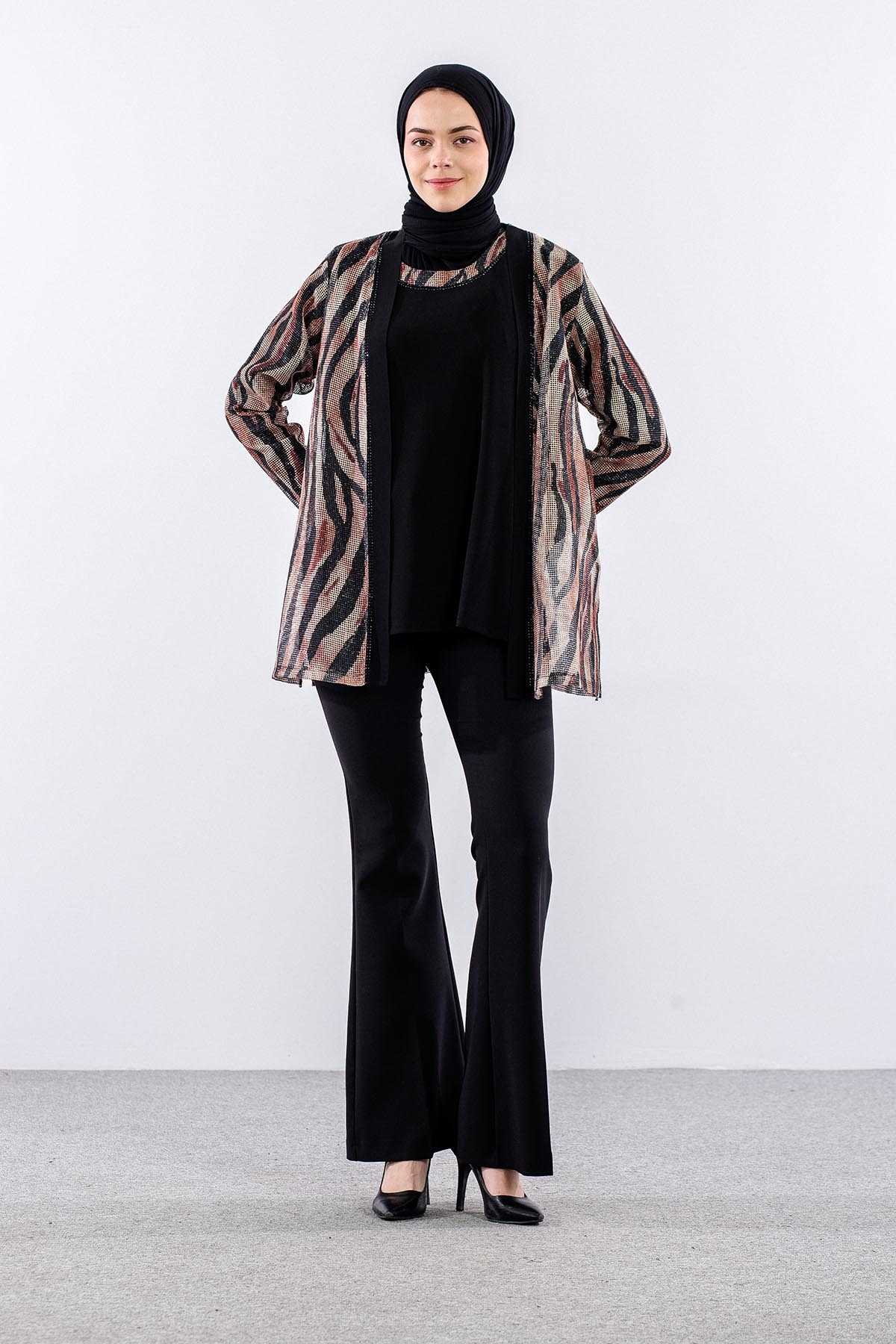 2811 2li̇ Bayan Bluz L-xl-xxl-3xl - Siyah - 2