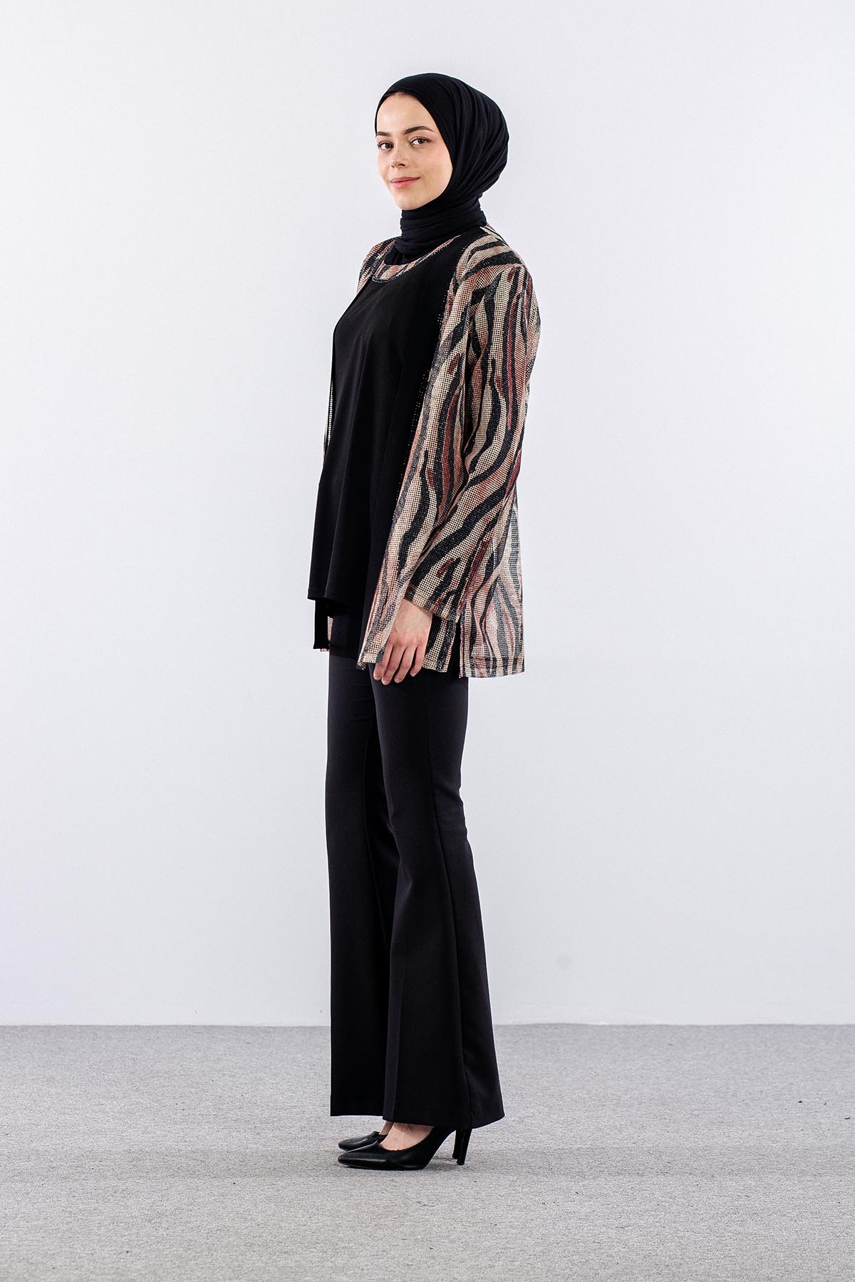 2811 2li̇ Bayan Bluz L-xl-xxl-3xl - Siyah - 3